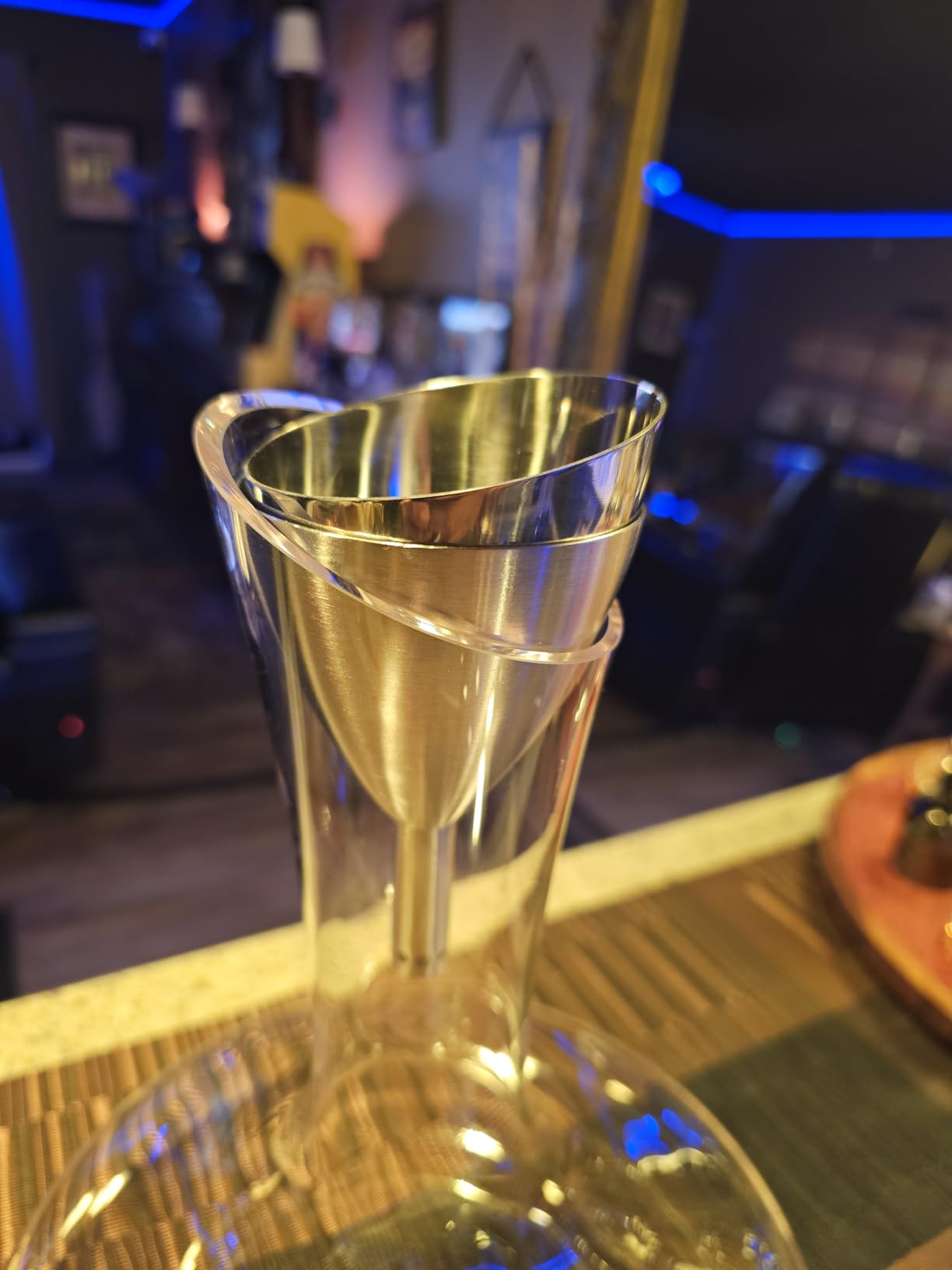 Rabbit Wine Aerator Shower Funnel with Sediment Strainer, Stainless Steel customer photo 2