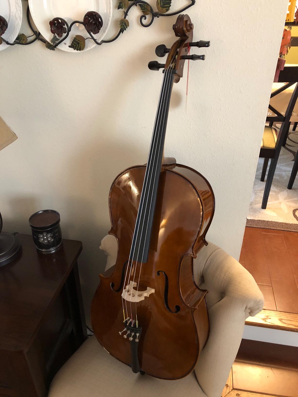Cecilio 1/4 Size Cello, Beginner Cello 1/4, Acoustic Cello Set with Portable Bag, Bow, Rosin, Stand, String Musical Instruments customer photo 1