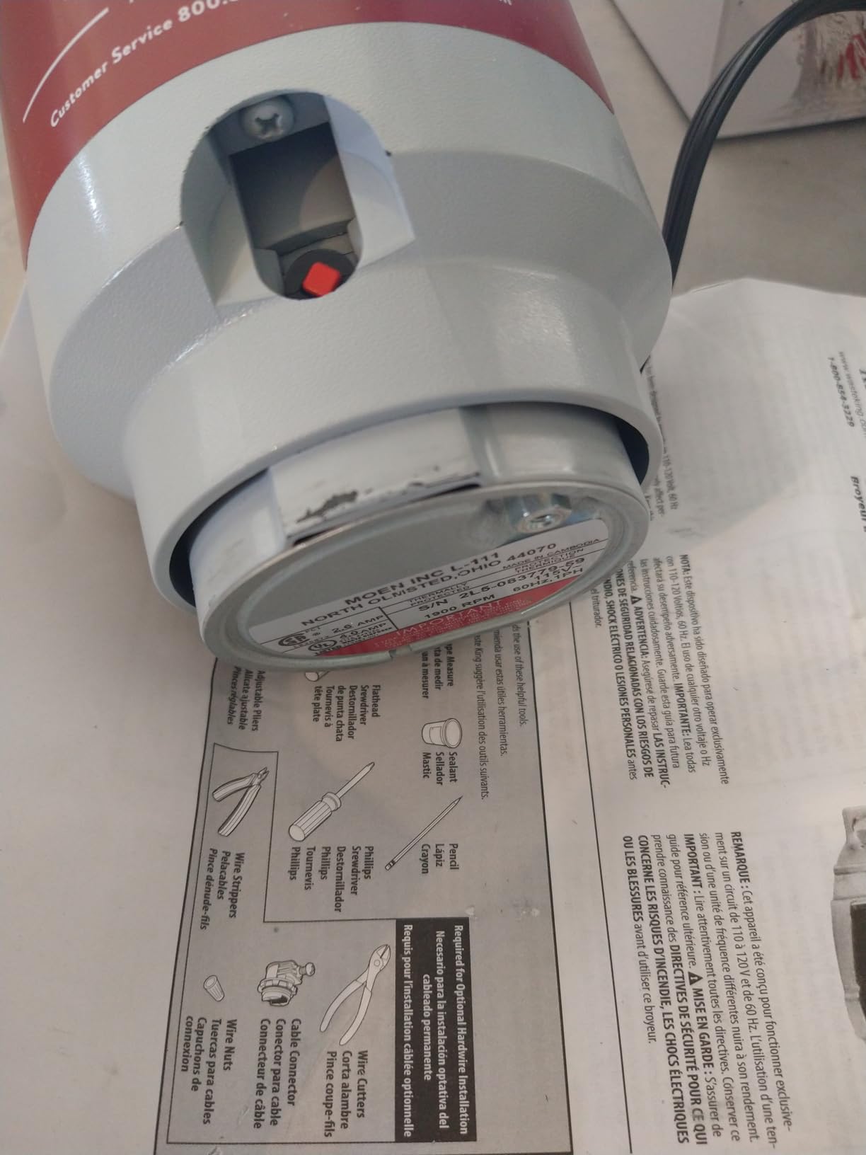 Waste King Garbage Disposal for Kitchen Sink with Power Cord, Compact Food Waste Disposer, L-111 customer photo 1