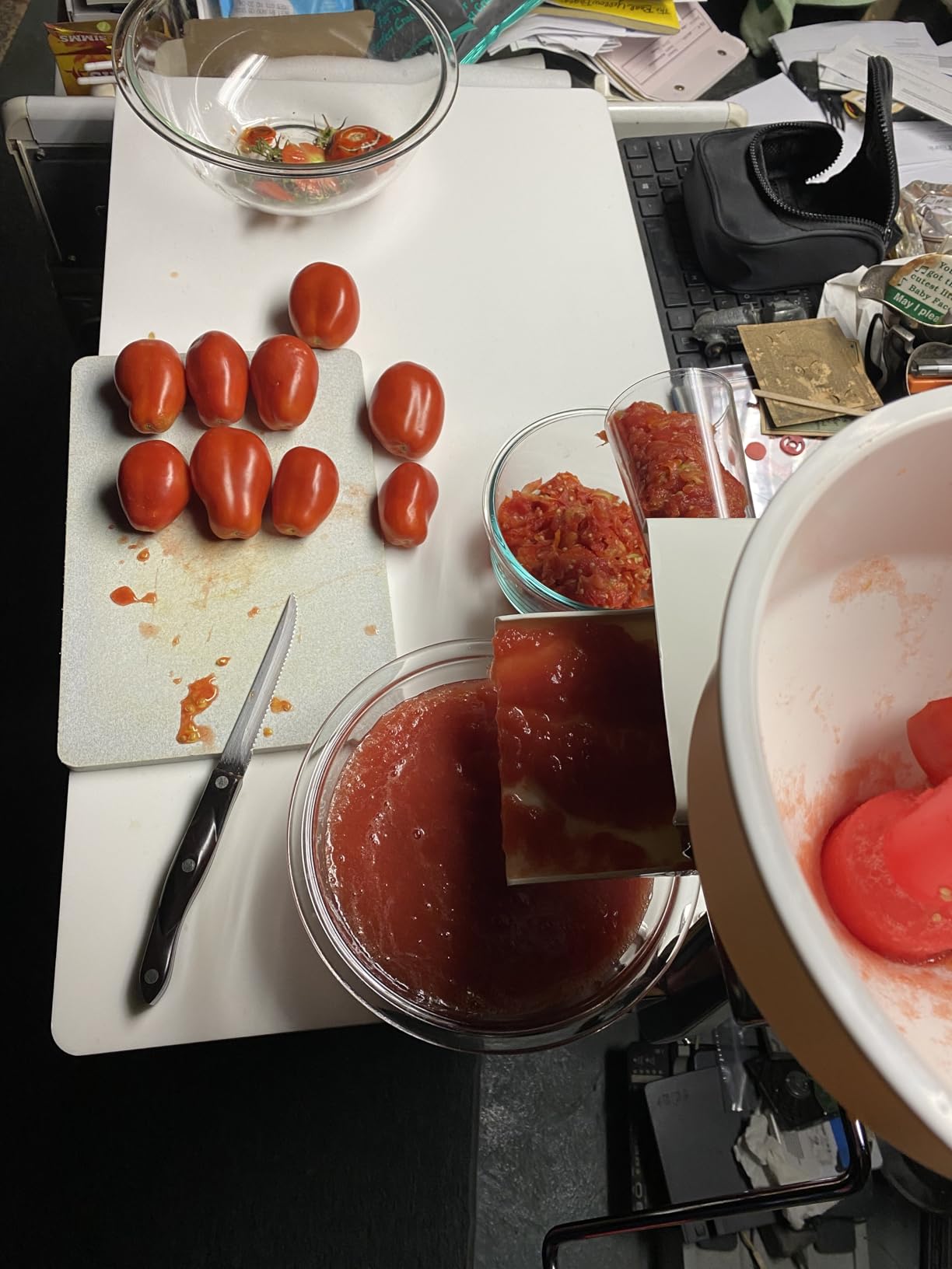 Johnny Apple Sauce Maker, Tomato Sauce Maker, Remove Skins & Seeds From Produce, Model 250 Clamp Based Food Strainer (Basic Strainer) customer photo 1