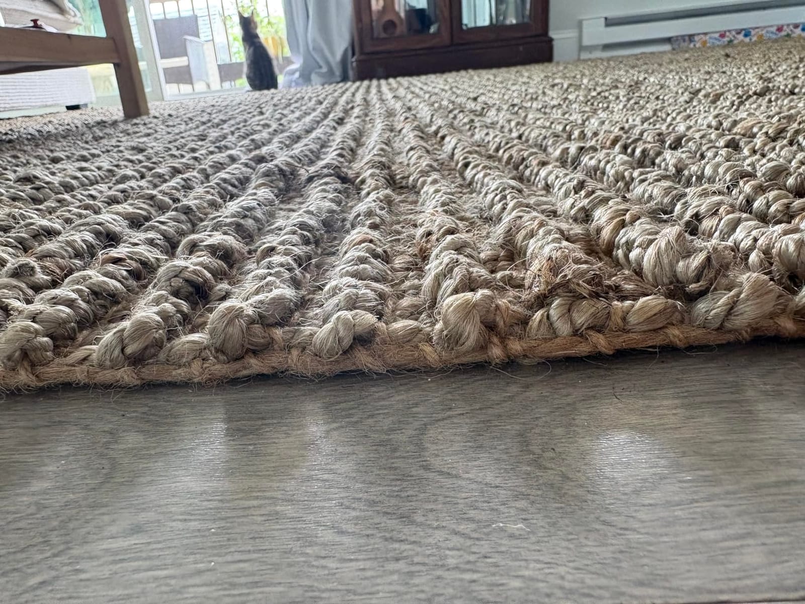 SAFAVIEH Area Rug 8x10 - Natural Fiber Collection - Large - Natural Brown, Handmade Jute, Farmhouse Style, Chunky Textured Thick Pile (NF447A) customer photo 2
