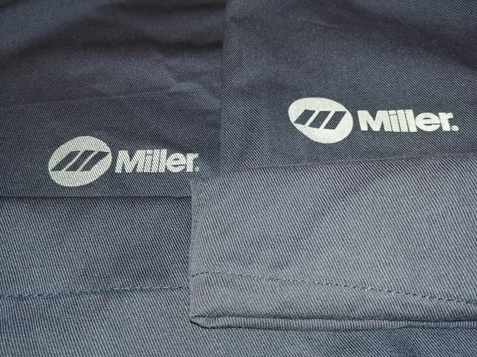 Miller Classic Cloth Welding Jacket, 9oz Navy Cotton, XL, Flame Resistant | Men's navy 9 oz pre-shrunk flame resistant cotton welding jacket; Barracuda collar, five snaps; light-duty; everyday welding customer photo 1