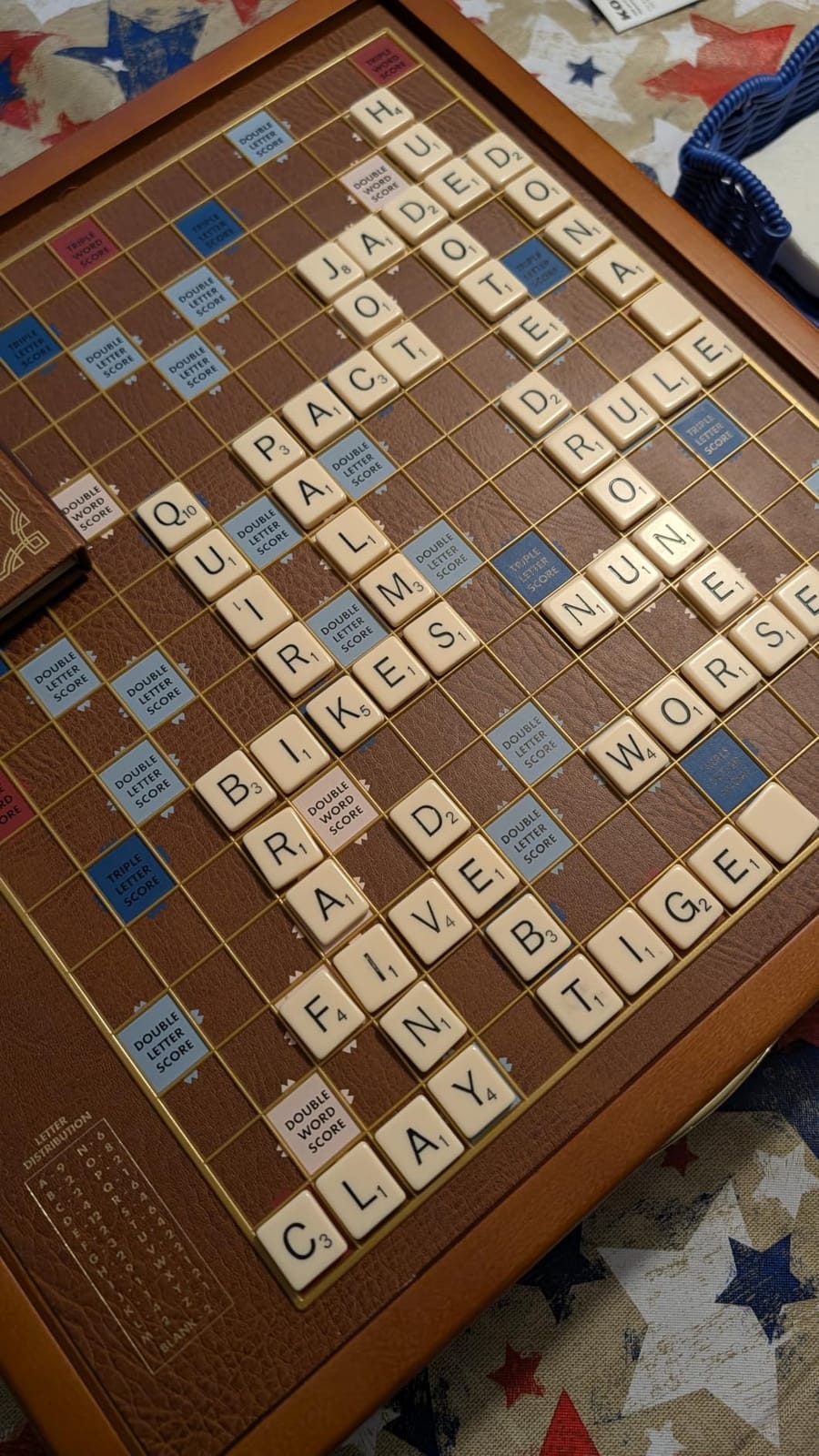 WS Game Company Scrabble Luxury Edition Rotating Wooden Board Game Set | Classic Word Game, Luxurious Wood Cabinet, Rotating Game Board, Storage Drawer, Raised Letter Tile Grid, 2-4 Players customer photo 2
