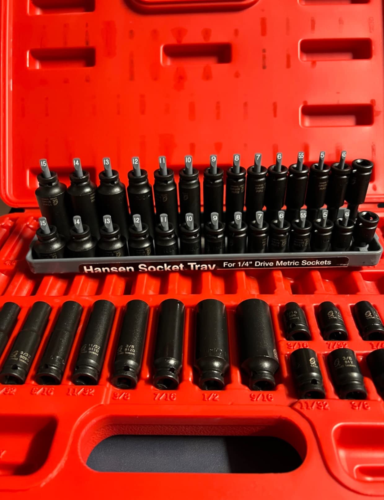 SUNEX TOOLS 1848, 1/4 Inch Drive Master Impact Socket Set, 48-Piece, SAE/Metric, 3/16 Inch - 9/16 Inch, 4mm - 15mm, Standard/Deep, Cr-Mo Alloy Steel, Radius Corner Design, Heavy Duty Storage Case customer photo 1
