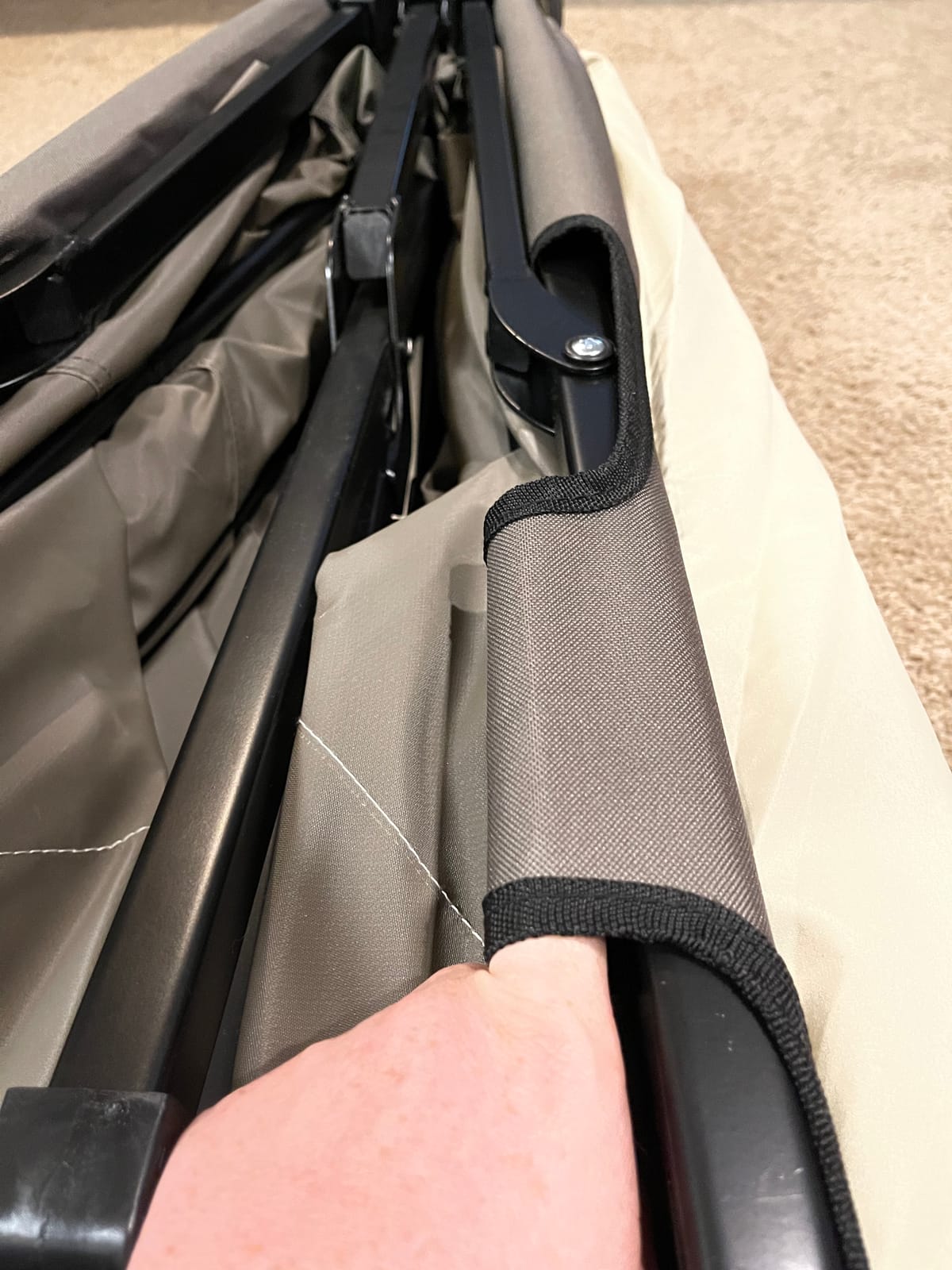 Coleman Queen-Size Airbed Cot Combination, Folding Air Mattress with Steel Frame & Side Table, Battery Pump Included, Great for Camping, Lounging, Elevated Sleeping, Guests, & More customer photo 1