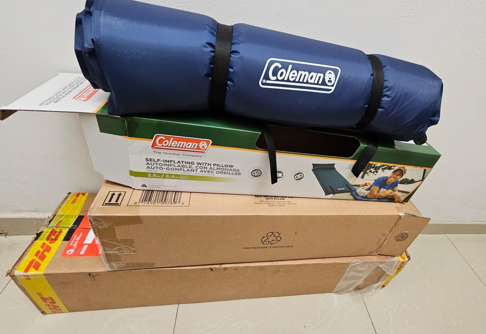 Coleman Self-Inflating Sleeping Pad with Pillow, Lightweight Inflatable Camp Pad with Extra Support & Quick Deflation, No Air Pump Needed customer photo 2