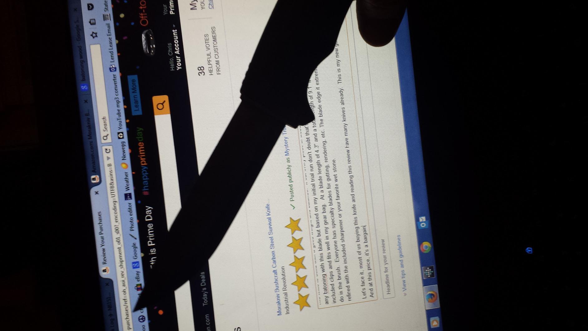 Morakniv Carbon Steel Fixed-Blade Bushcraft Survival Knife with Sheath and Fire Starter, Black, 4.3 Inch customer photo 2