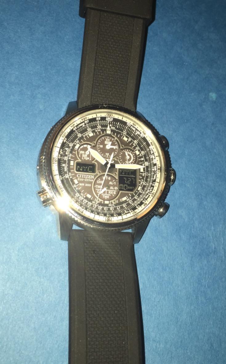 Citizen Men's Promaster Navihawk A-T Eco-Drive Pilot Watch, Atomic Timekeeping, Chronograph customer photo 1