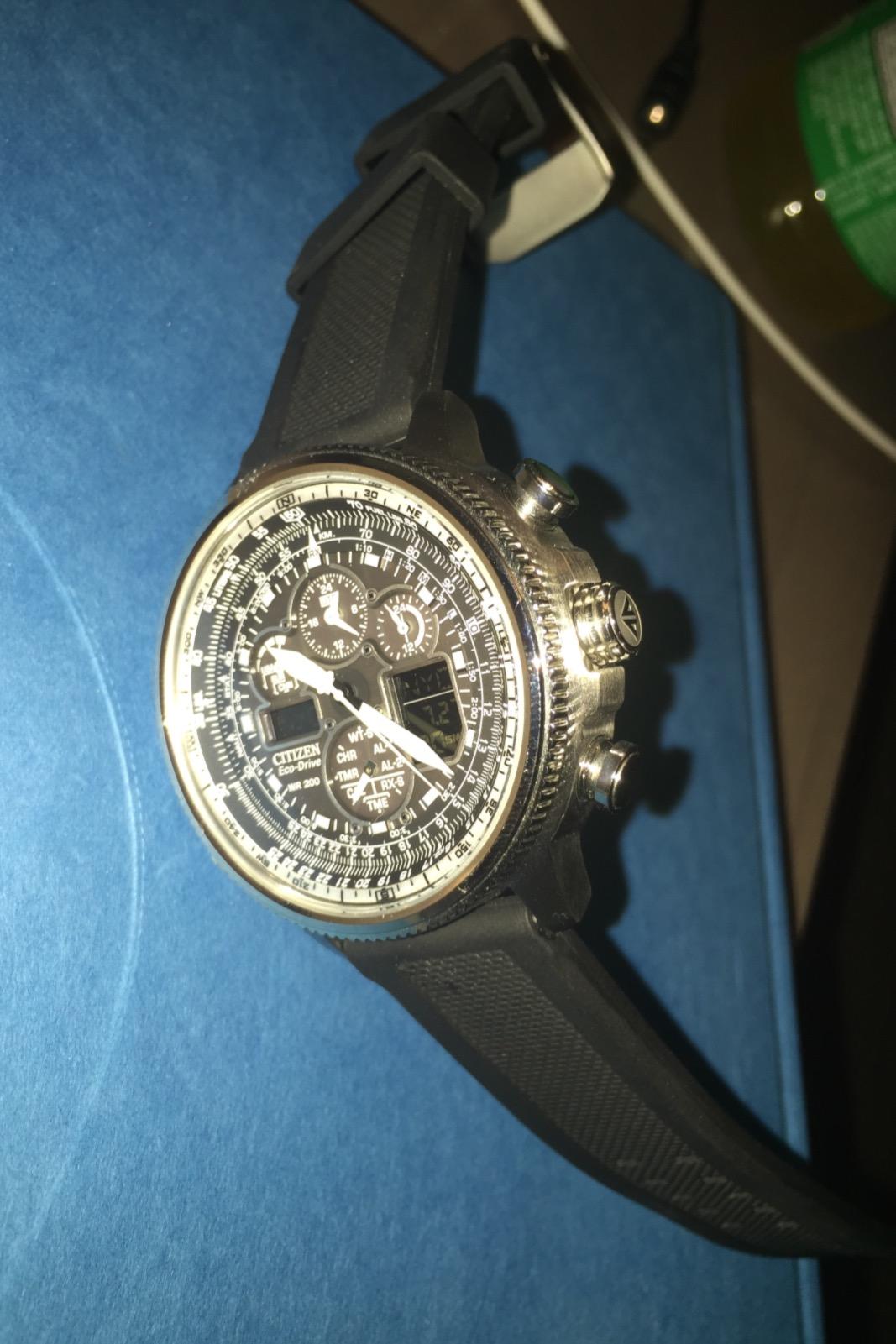 Citizen Men's Promaster Navihawk A-T Eco-Drive Pilot Watch, Atomic Timekeeping, Chronograph customer photo 2