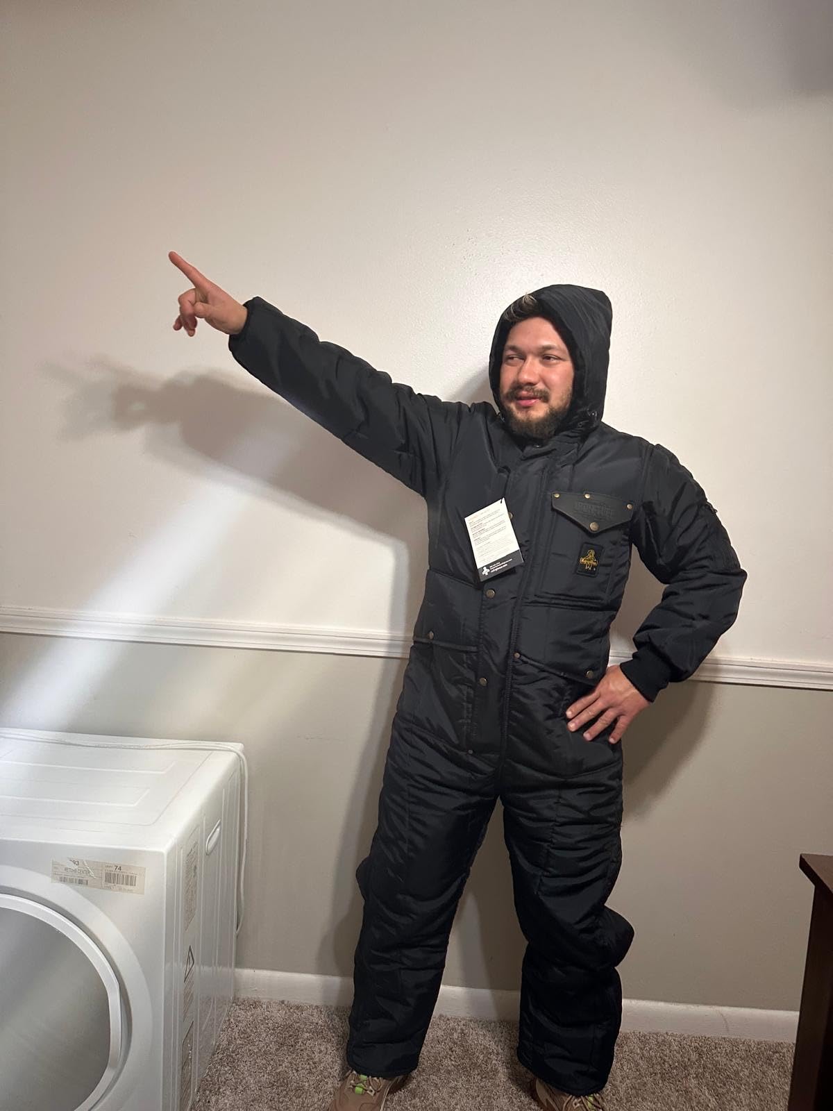 RefrigiWear Men's Iron-tuff Coveralls With Hood customer photo 2