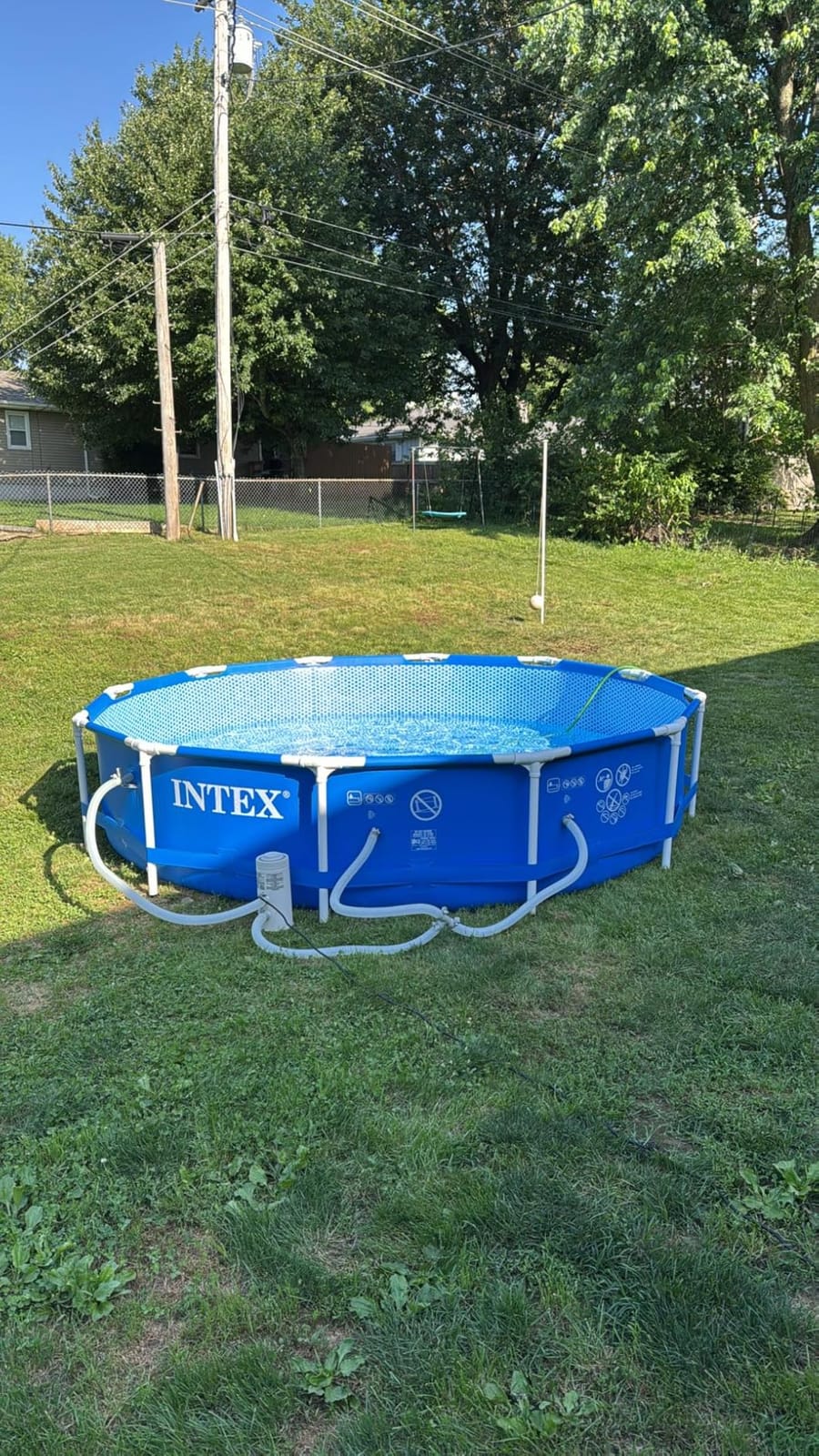 INTEX Metal Frame 12ft x 30in Round Above Ground Swimming Pool Set w/Pump | 28211EH - 530 GPH Cartridge Filter Pump and Type A Filter Cartridge Included customer photo 2
