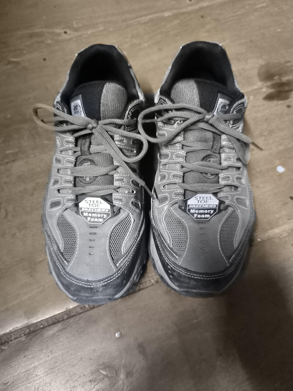 Skechers Men's Cankton Steel Toe Lace Up | Max Cushioning, Air-Cooled Goga Mat, Machine Washable customer photo 1