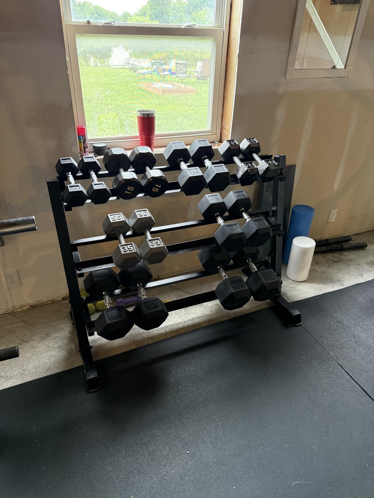 CAP 2-Tier & 3-Tier Dumbbell Rack for Home Gym, Heavy-Duty Steel Weight Storage Rack for Hex Dumbbells customer photo 1