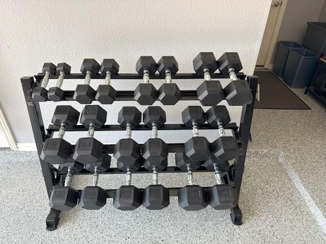 CAP 2-Tier & 3-Tier Dumbbell Rack for Home Gym, Heavy-Duty Steel Weight Storage Rack for Hex Dumbbells customer photo 2