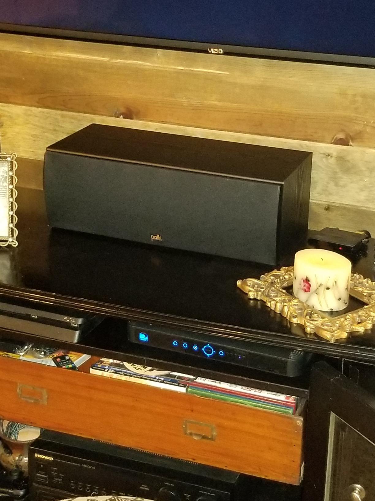 Polk Audio T50 Home Theater Center Channel Speaker, 100W Single, Black customer photo 1