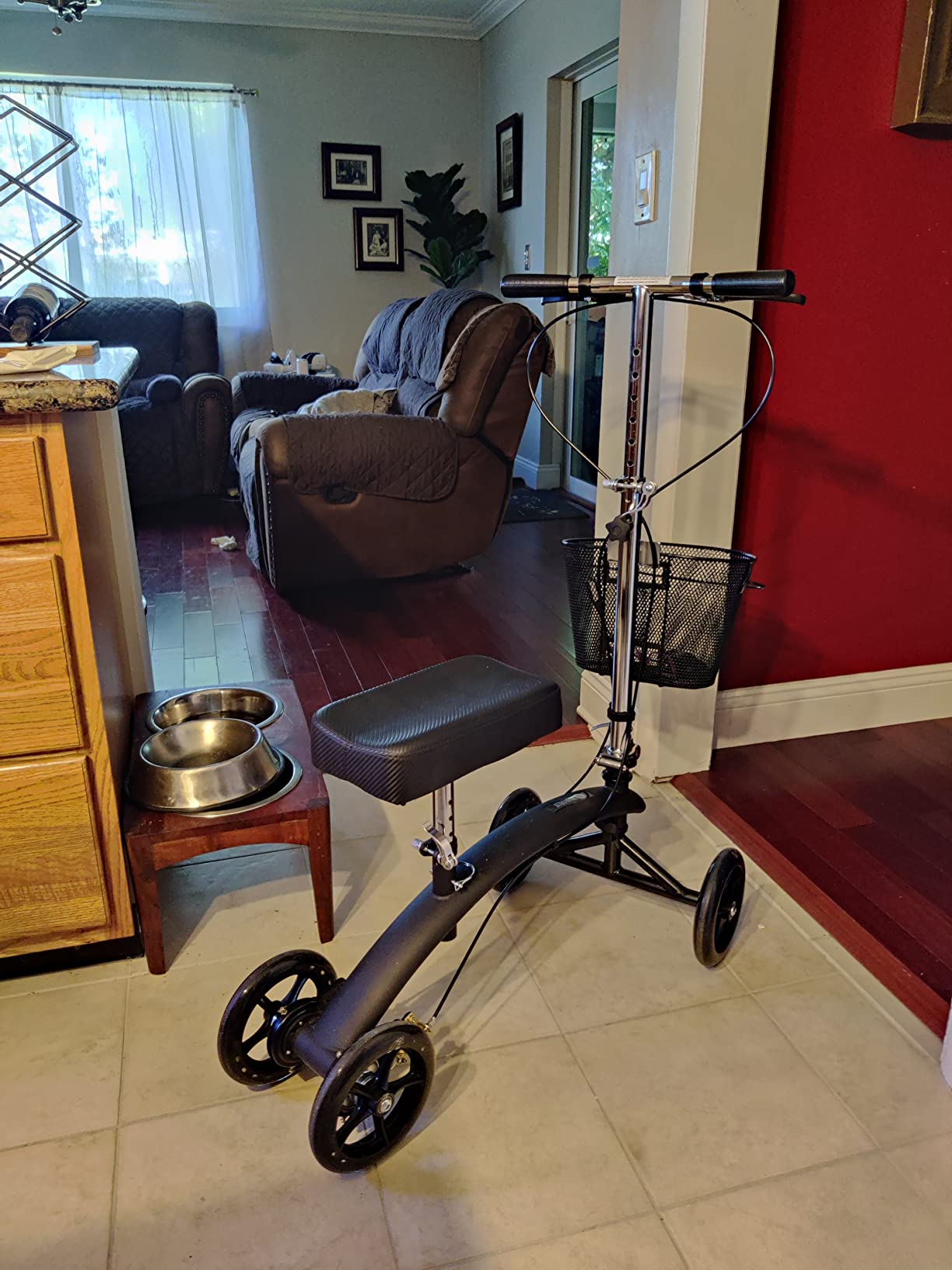 BodyMed Premium Knee Walker, Steerable for Foot Injuries - Adjustable Scooter with Dual Brakes & Metal Basket - Better Alternative to Crutches for Leg Recovery customer photo 2