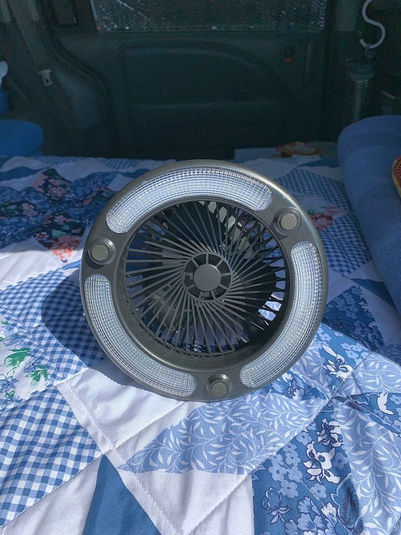 Odoland Portable LED Camping Lantern with Ceiling Fan - Hurricane Emergency customer photo 2