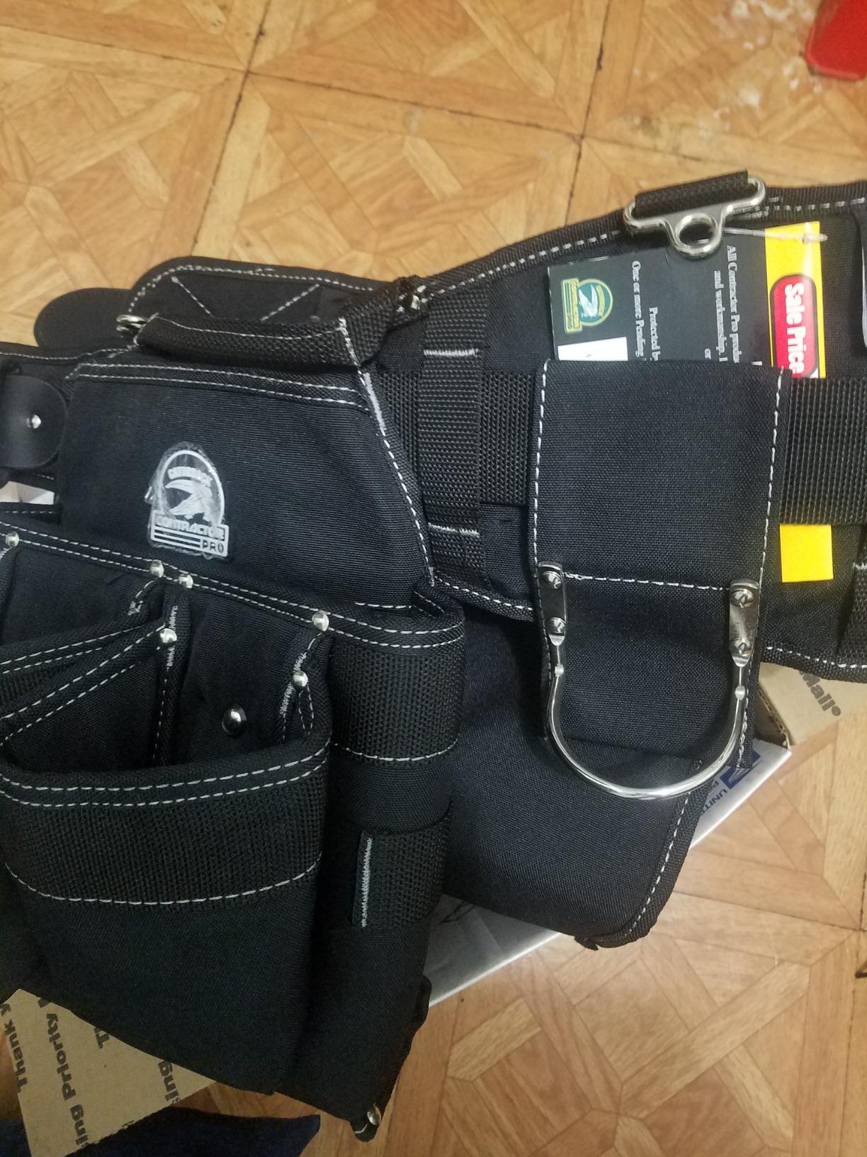 Gatorback B140 Professional Carpenter & Framer Tool Belt Combo, Medium | Patented ventilated back support comfort system with memory foam and heavy-duty contractor-grade construction customer photo 1