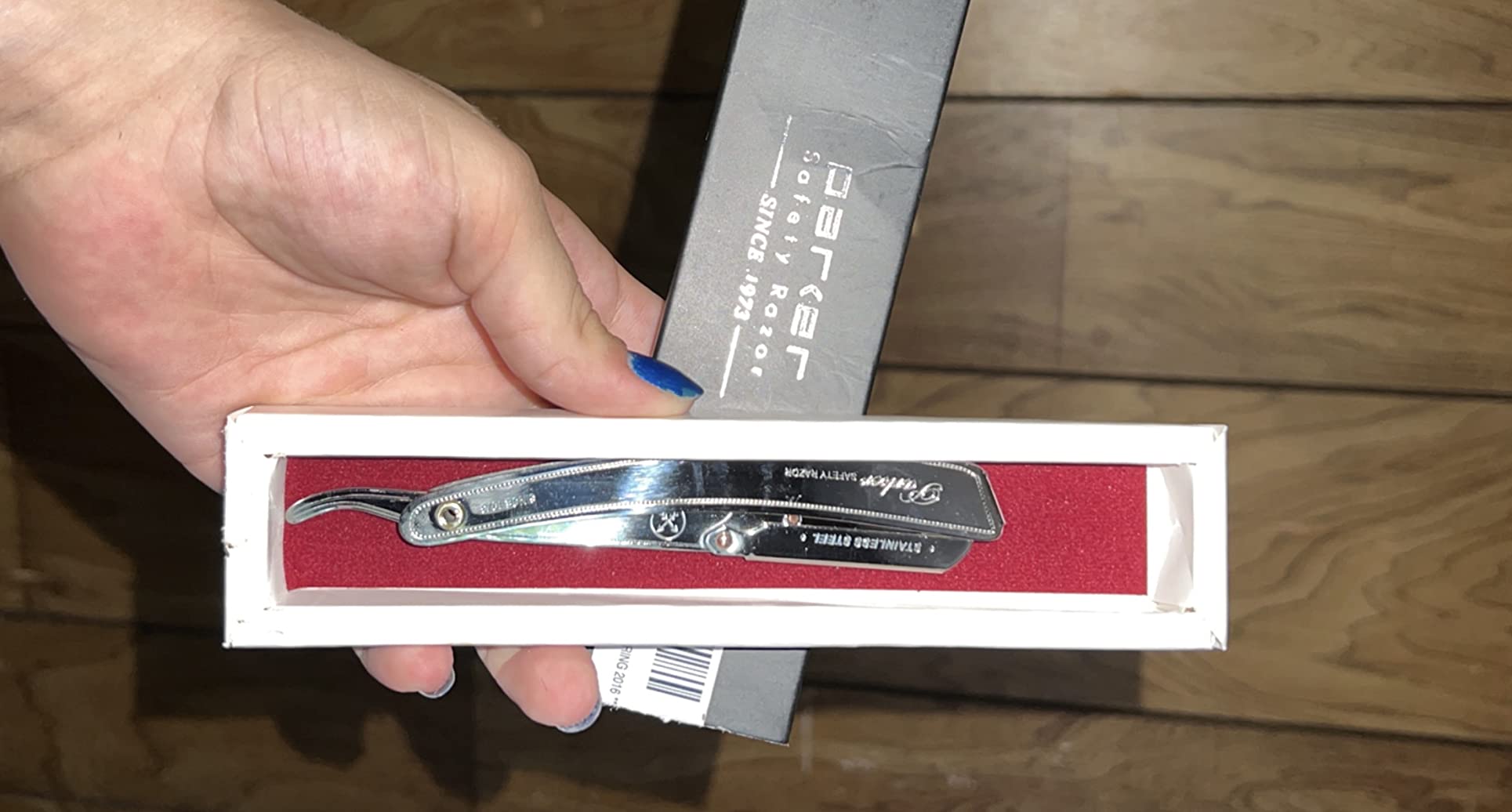 Parker SRX Straight Razor, All Stainless Steel Barber Razor, Heavy Duty | Clip StylerStraight Razor - 2.3 oz Design with Precise Blade Alignment, Includes 5 Single Edge Blade customer photo 2