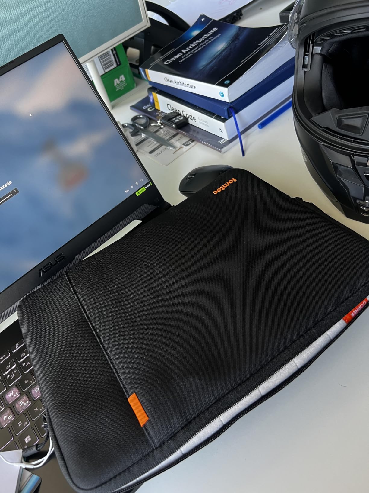 tomtoc 360° Protective Laptop Sleeve for 14-inch MacBook Pro M5 Pro/Max | 2026 A3426 A3427 A3434 M4/M3/M2/M1 A3112 A3401 A3185, Water-Resistant Laptop Case Bag Fits Dell XPS 14 & 13.8