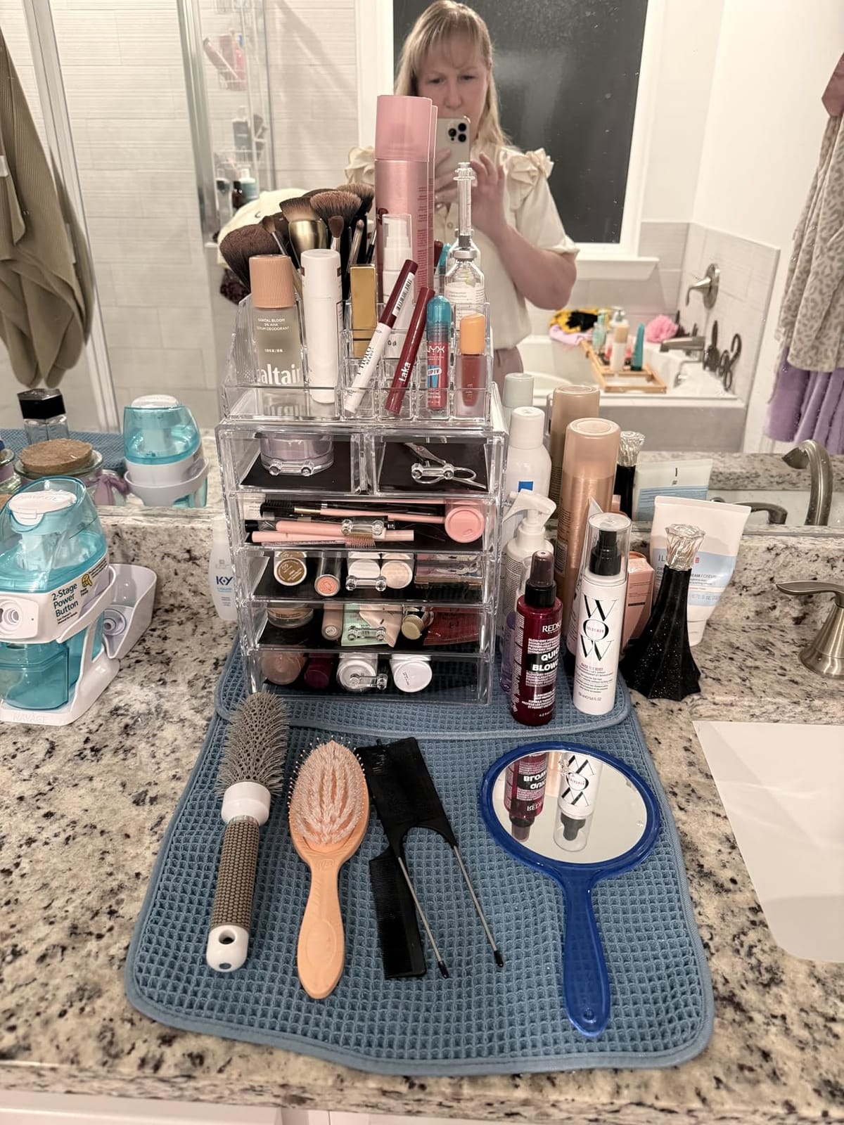 Sorbus Makeup Organizer, 7-Drawer Acrylic 2-Piece Set (Clear) customer photo 1