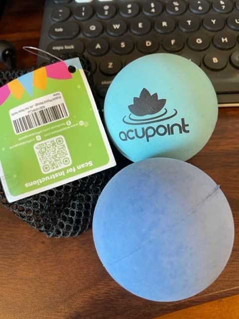 Acupoint Massage Therapy Ball Set of 2 - Myofascial Release, Trigger Point & Deep Tissue - Lacrosse Ball for Back, Neck, Foot and Plantar Fasciitis Relief customer photo 1