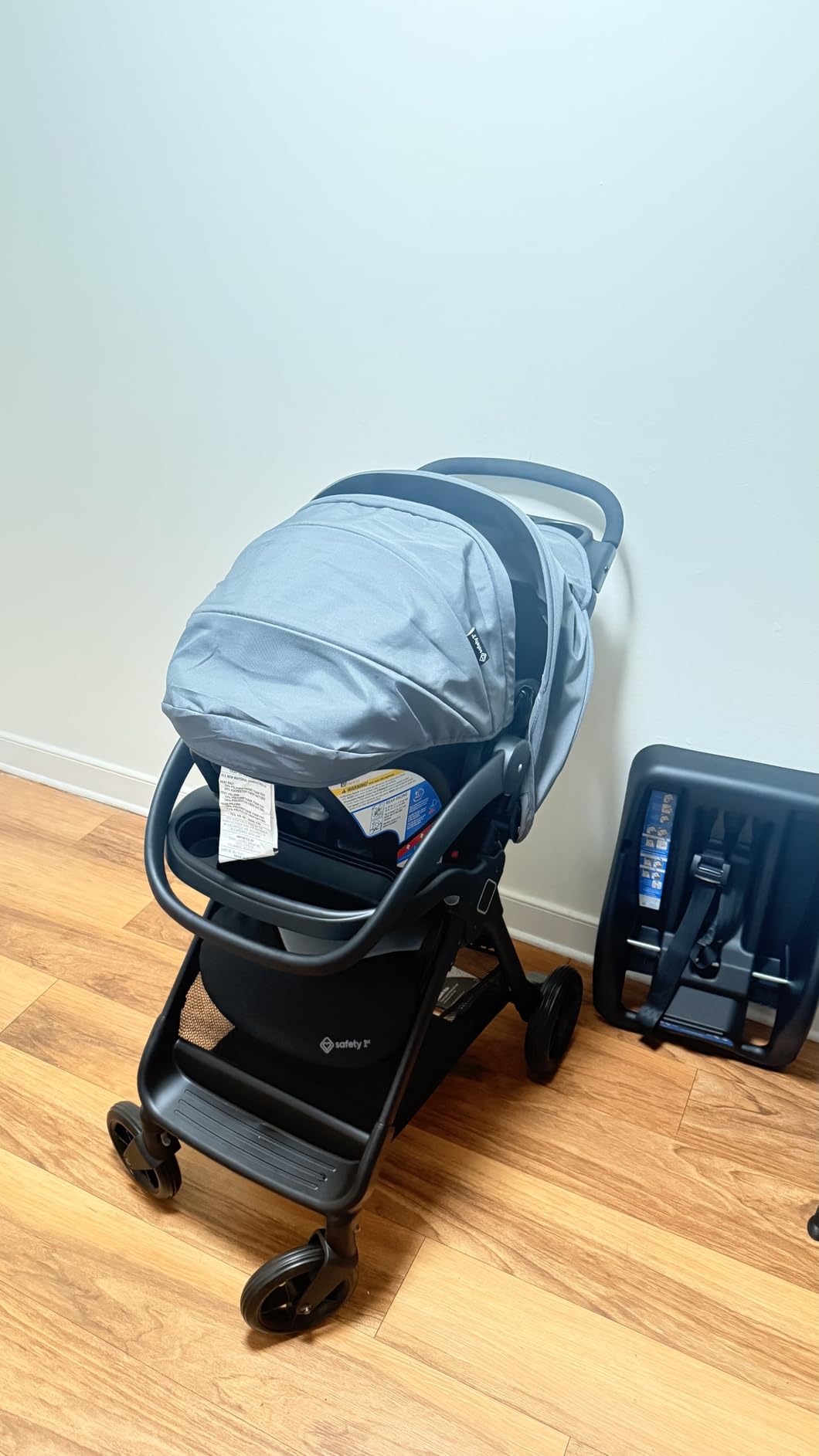 Safety 1st Smooth Ride Travel System Stroller and OnBoard FLX Infant Car Seat, Newborn to Toddler Baby Combo, Easy-Install, Large Canopy, Ample Storage, Foldable, Rear-Facing 4-30 lbs, Monument customer photo 2