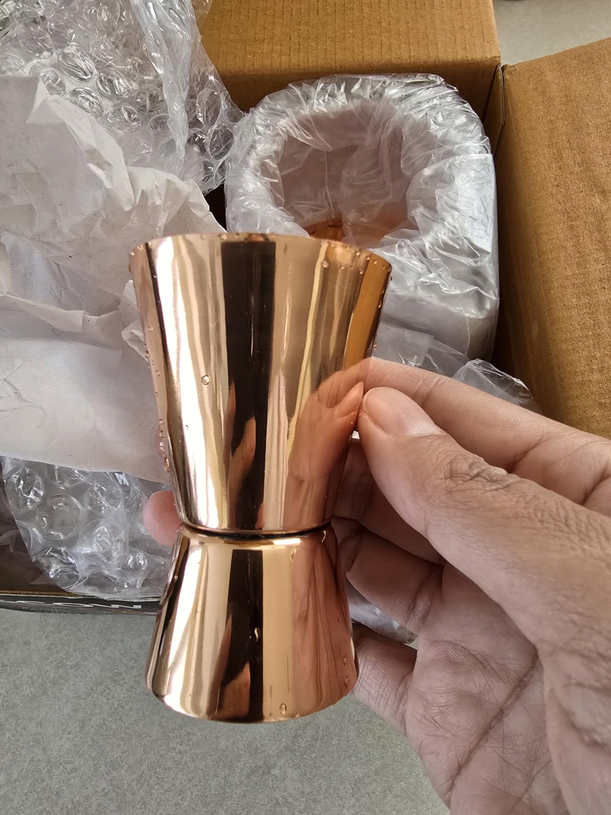 Moscow Mule Copper Mugs Set of 4, 16 oz Pure Copper Cups for Drinking | Handcrafted and Food Safe with No Lining, Gift Boxed with Two Cocktail Straws and a Jigger, Ice Cold to the Very Last Sip customer photo 2