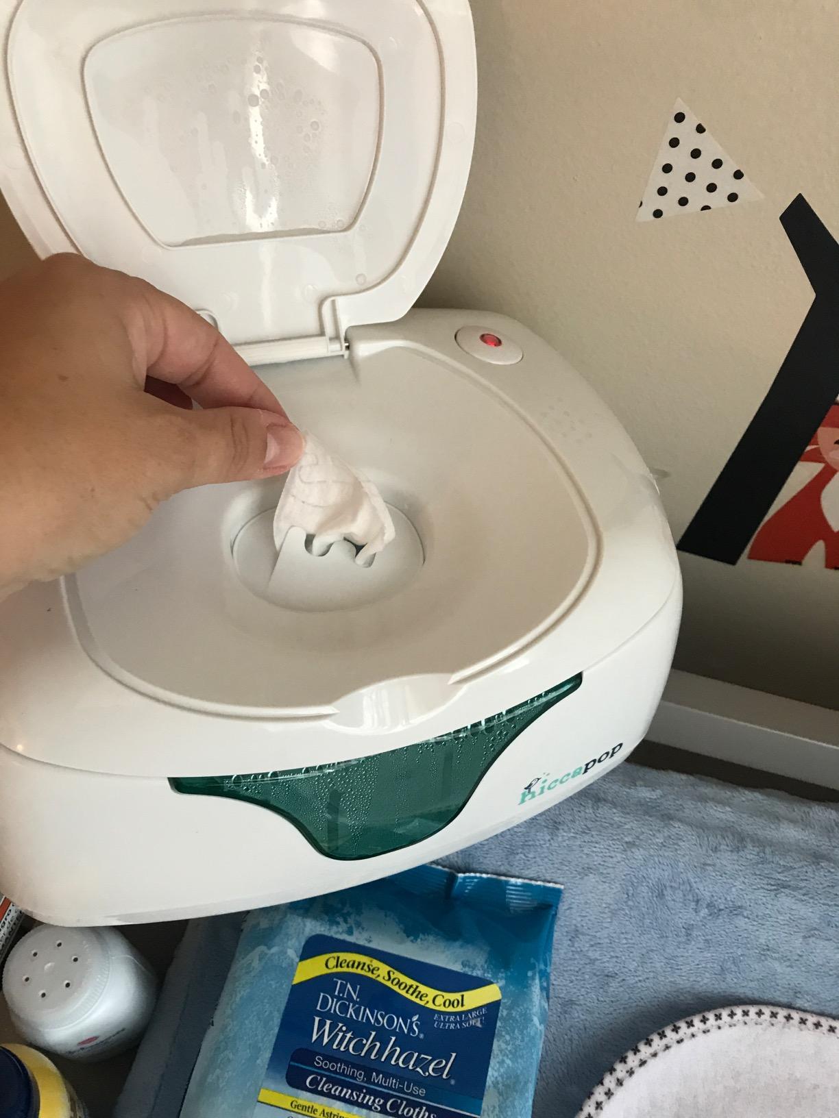 Hiccapop Baby Wipe Warmer and Wipes Dispenser, Diaper Wipe Warmer, White customer photo 1