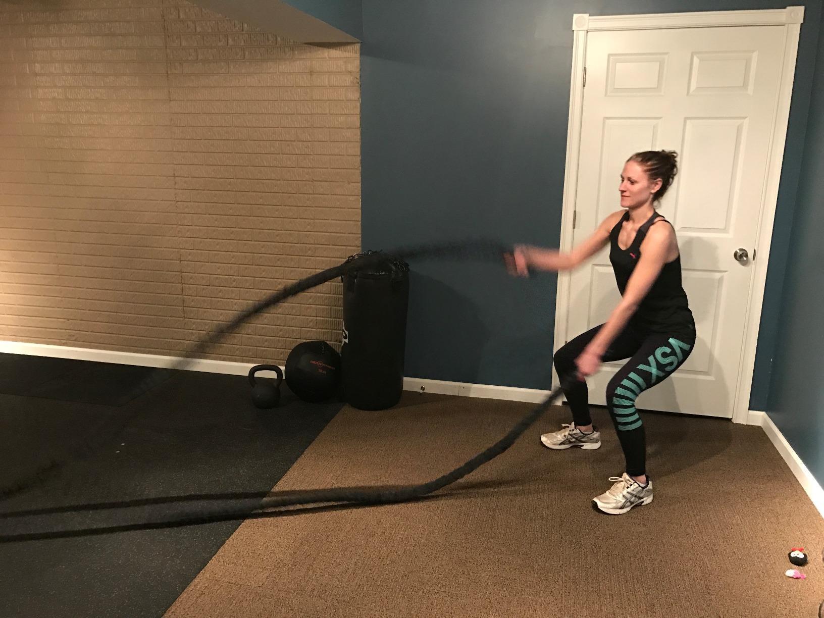 REP Fitness Battle Rope | 30/40/50 Ft Heavy Training Cord for Home Gym, Strength Workout, Cross Fit, Cardio Conditioning, Exercise Equipment with Protective Sleeve & Textured Grip Handles | 3 Colors customer photo 2