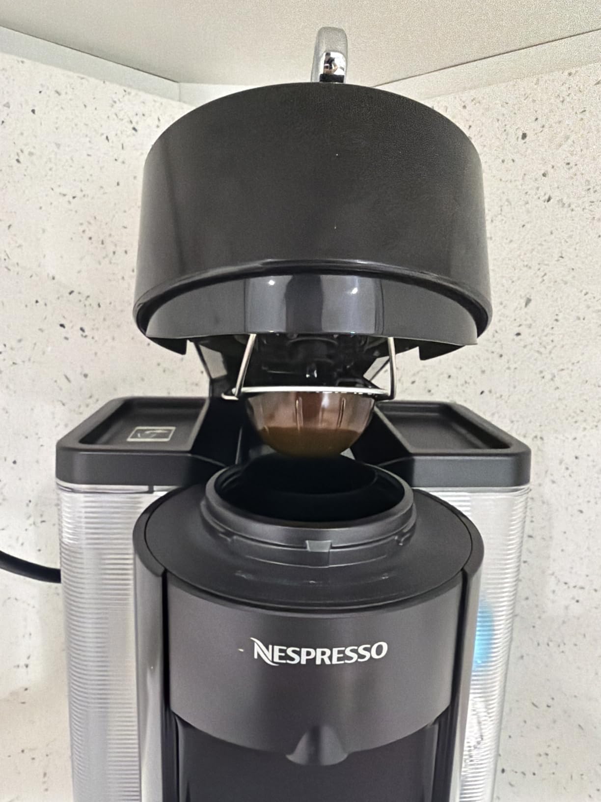 Vertuo Coffee and Espresso Machine by De'Longhi, Piano Black | Piano black coffee machine that brews 4 cup sizes with Centrifusion extraction for barista grade coffee and espresso at home. customer photo 1