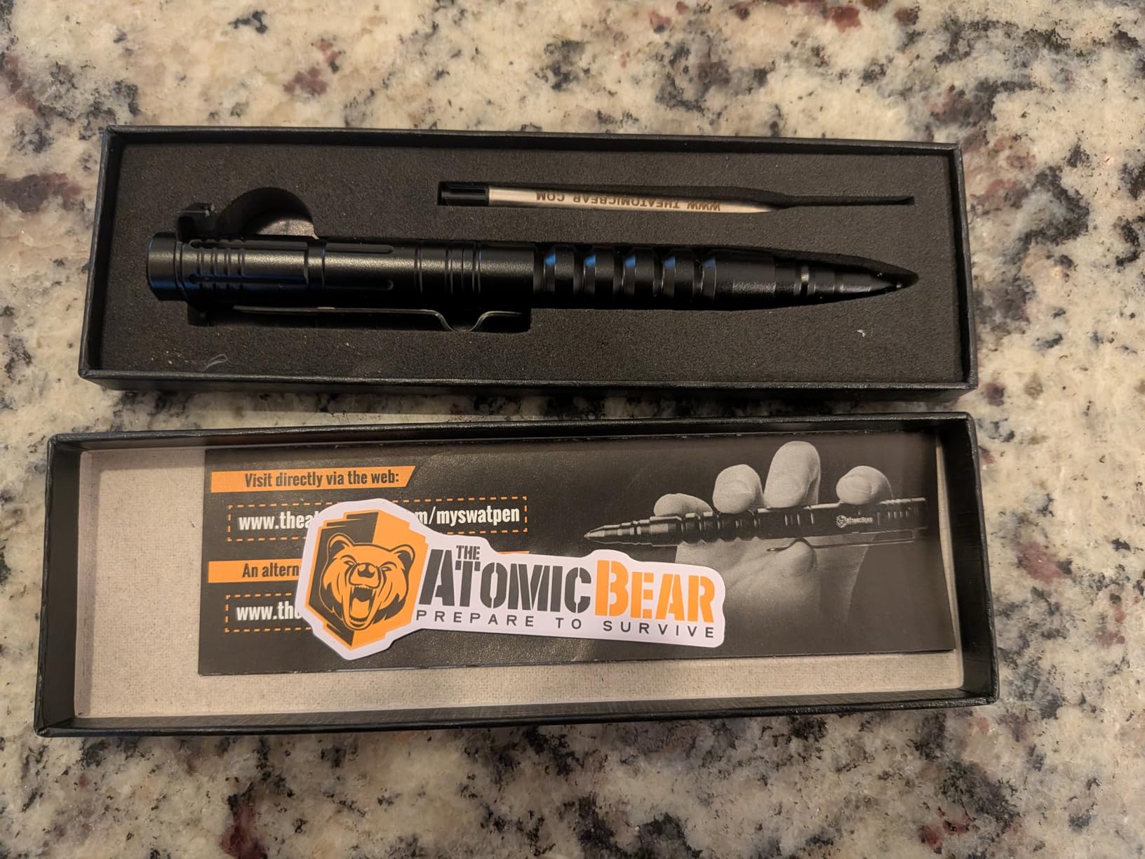 The Atomic Bear Tactical Pen - Pen With Window Breaker - Used in Police and Military Gear - Ballpoint Pens with Free 2nd ink refill customer photo 1