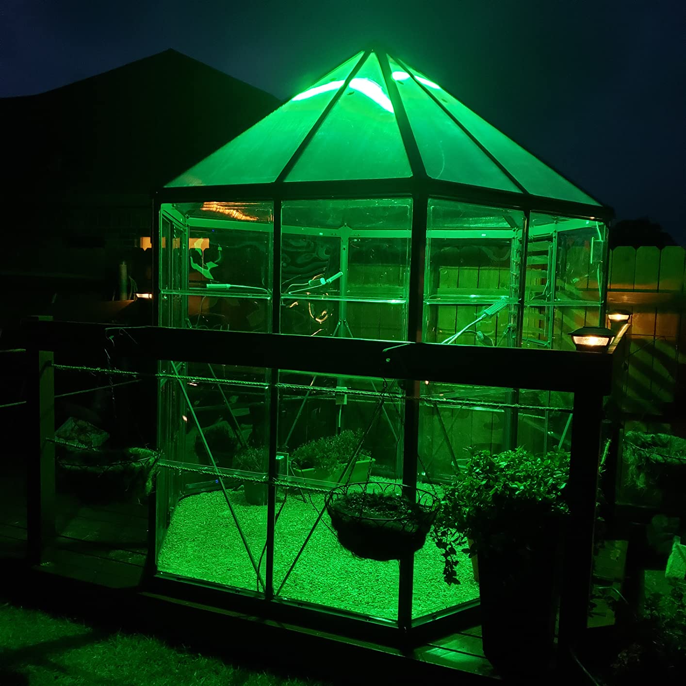 Palram - Canopia Oasis Hex 7' x 8' Polycarbonate Aluminum Greenhouse, Gray | Outdoor Backyard Home Garden Walk-In DIY Kit, Twin-Wall UV Protected, Heavy-Duty Aluminum Frame, Lockable Door, Roof Vent customer photo 2