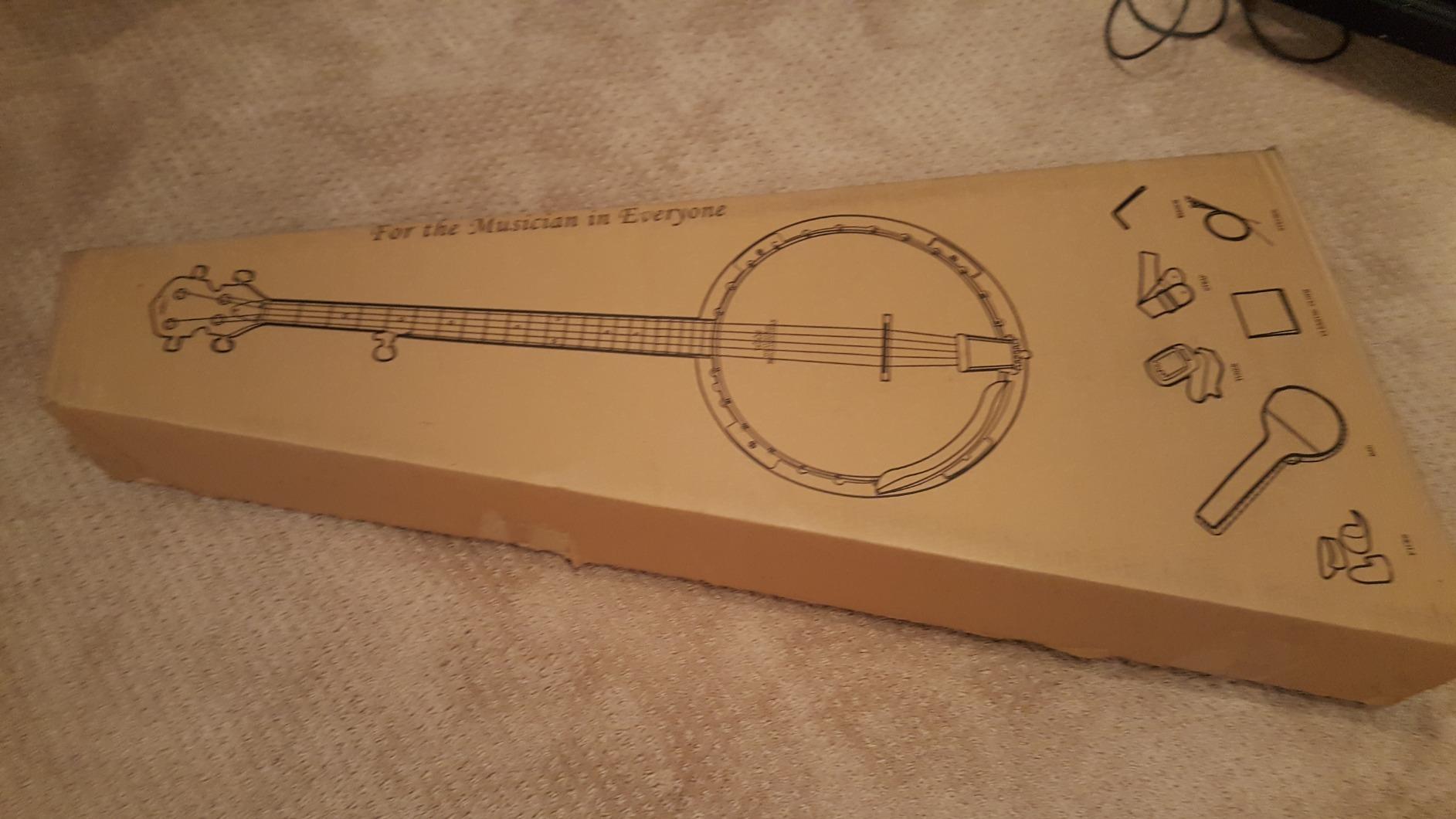 ADM Banjo 5 String Full Size Banjoes Set, 38 Inch Beginner Banjo Kit with Resonator, Remo Drum Head, Open or Closed Back, Gift Package Free Lessons Starter Accessories for Adults Teenager, Brown customer photo 2