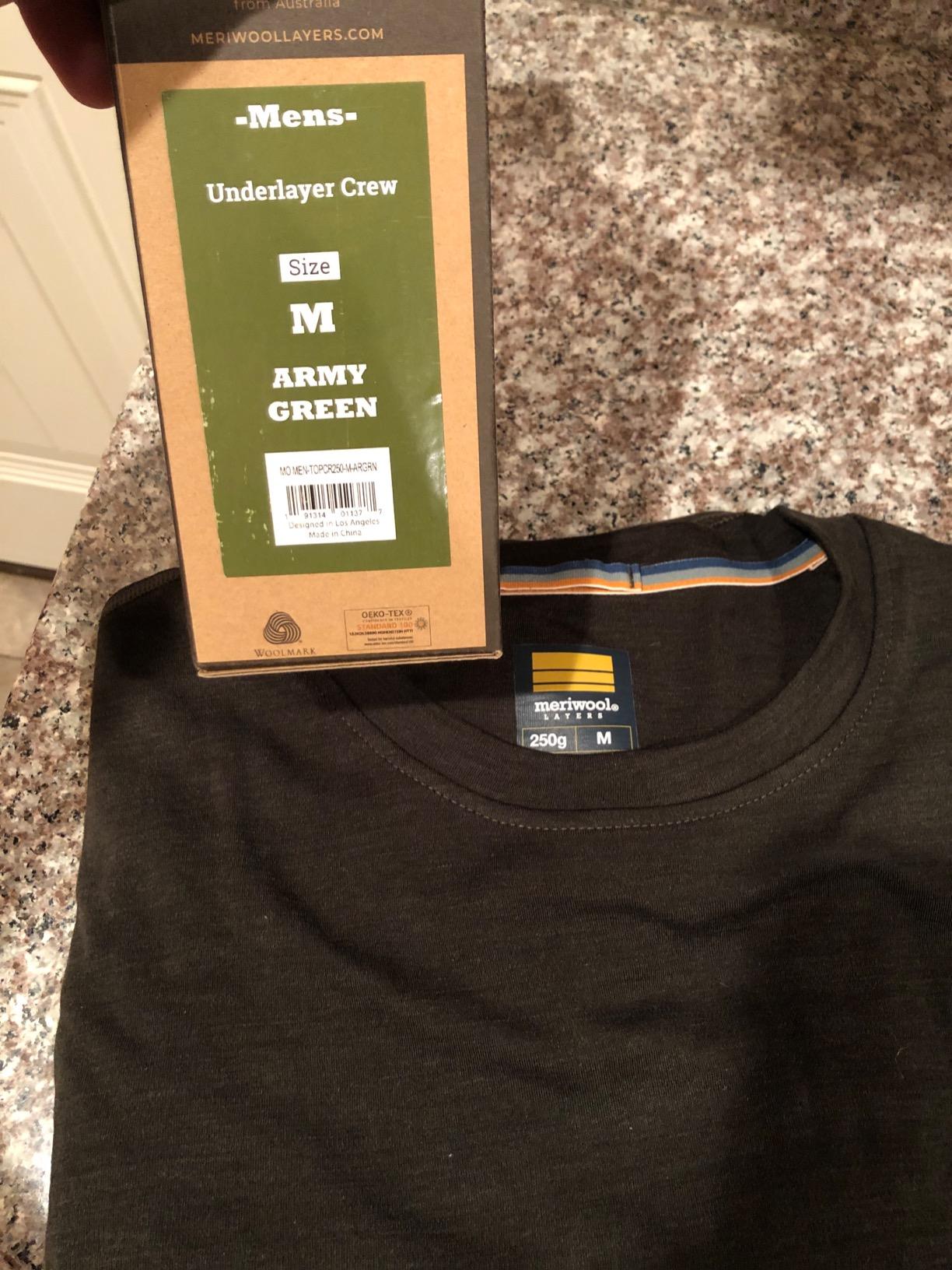 MERIWOOL Mens Base Layer - 100% Merino Wool Midweight Long Sleeve Thermal Shirt customer photo 2