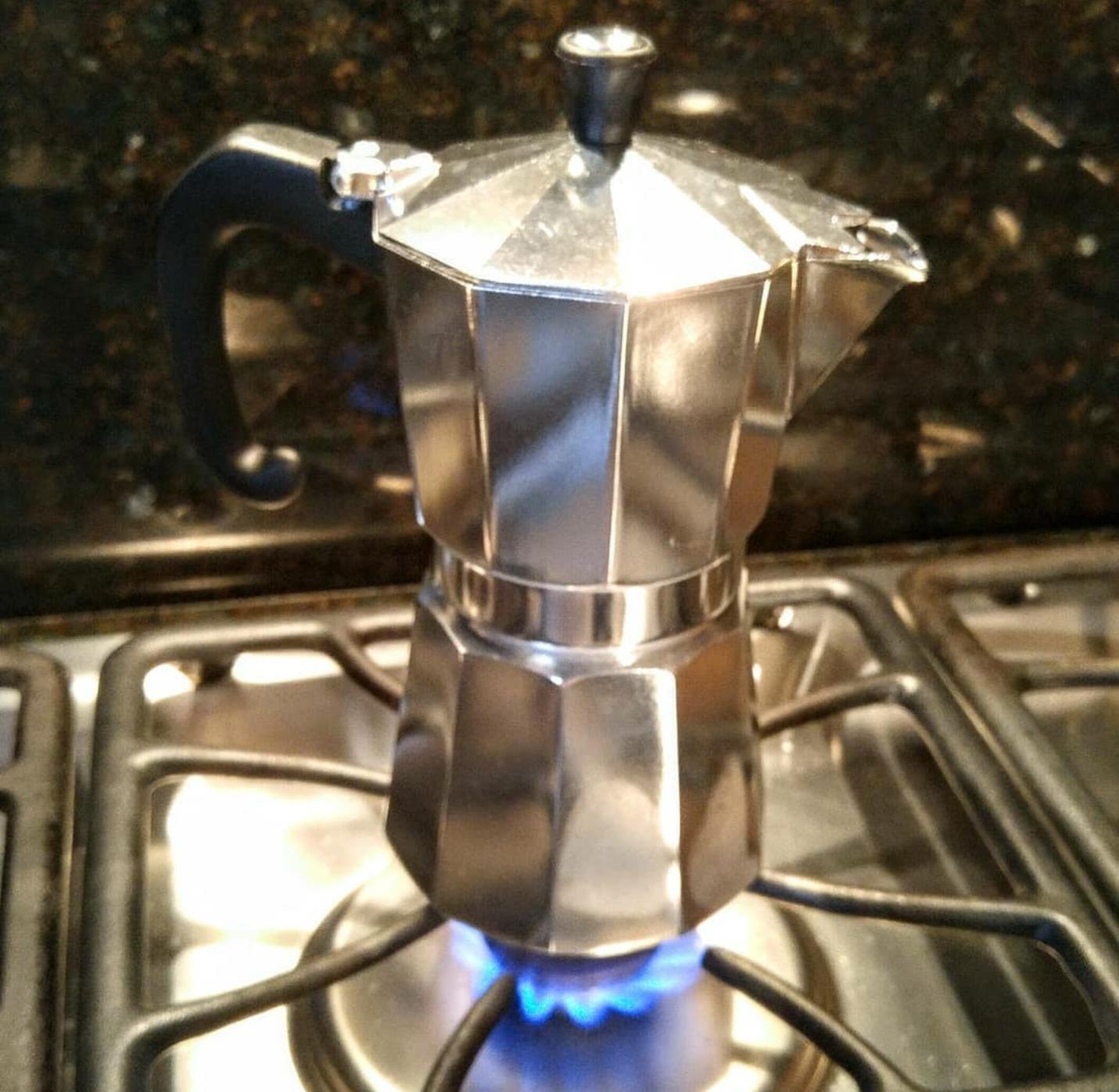 Bellemain Stovetop Espresso Maker, Italian Moka Pot, 6-Cup Silver customer photo 2