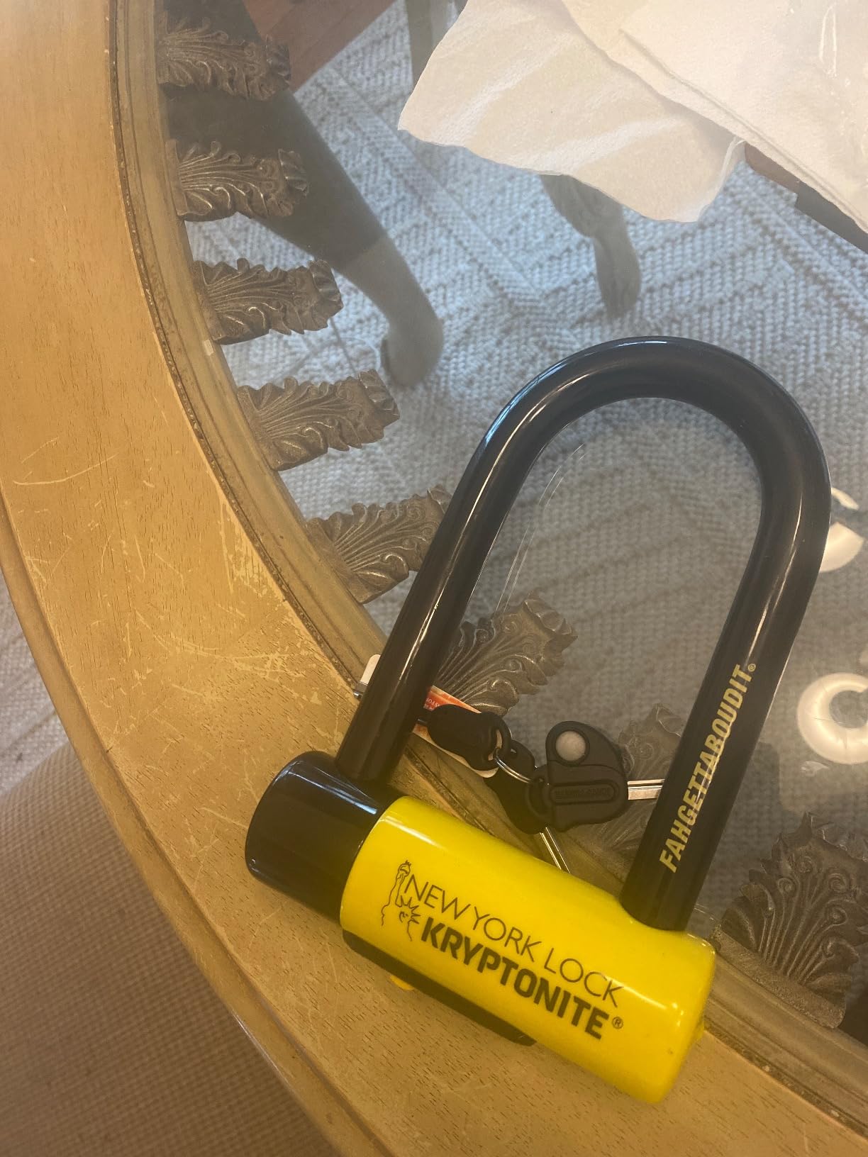 Kryptonite New York Fahgettaboutit Mini Bike U-Lock, 18mm Steel Shackle customer photo 2