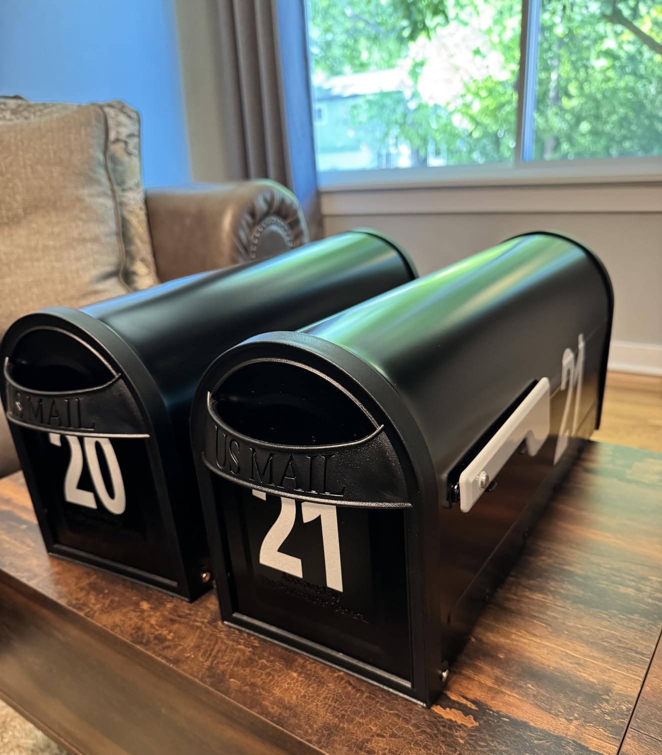 Architectural Mailboxes 8760B-10 Carlisle Postmount Mailbox, Medium, Black | Galvanized steel build for outside with weather-resistant build and rust-resistant powder-coat finish. USPS approved. customer photo 1