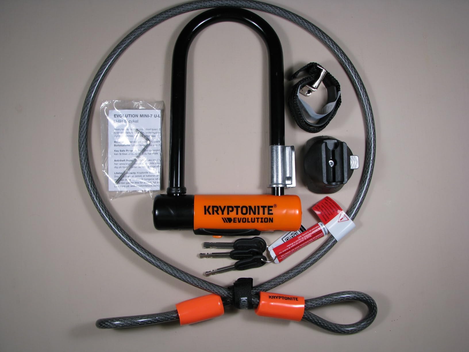 Kryptonite Evolution Mini-7 Bike U-Lock, 13mm Steel Shackle, Sold Secure Gold customer photo 2