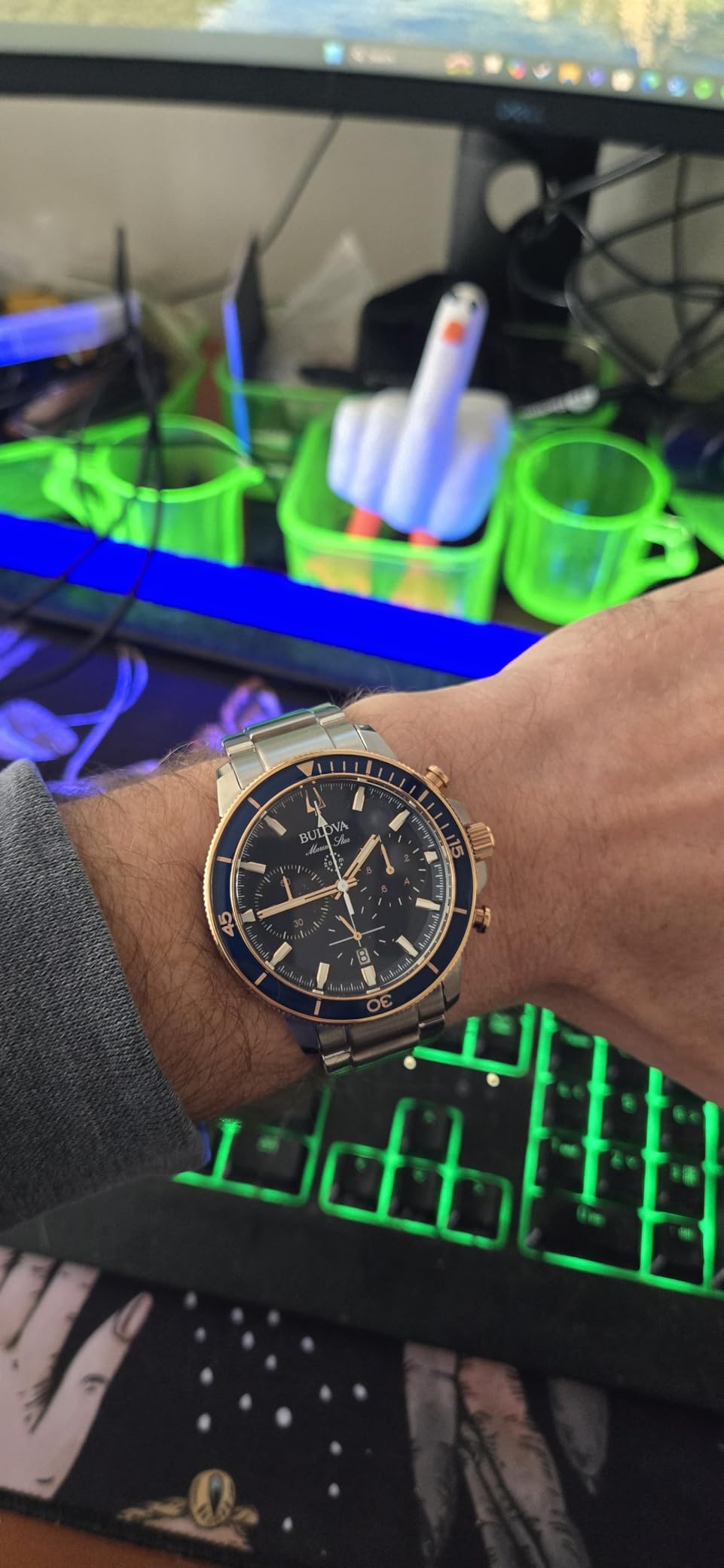 Bulova Men's Marine Star Series C Two-Tone Stainless Steel 6-Hand Chronograph Quartz Watch customer photo 2