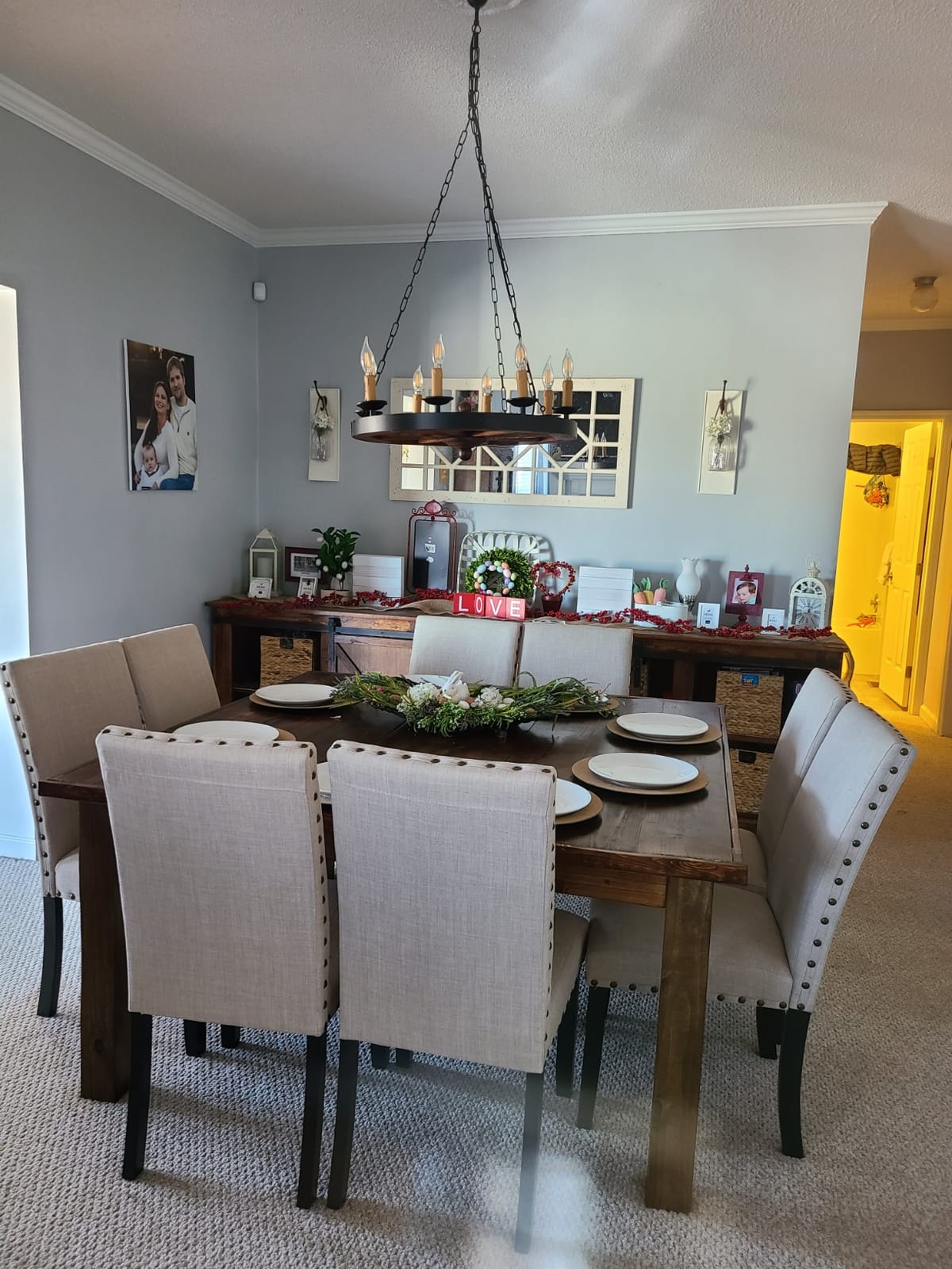 Roundhill Furniture Biony Fabric Dining Chairs with Nailhead Trim, Set of 2, Tan customer photo 1