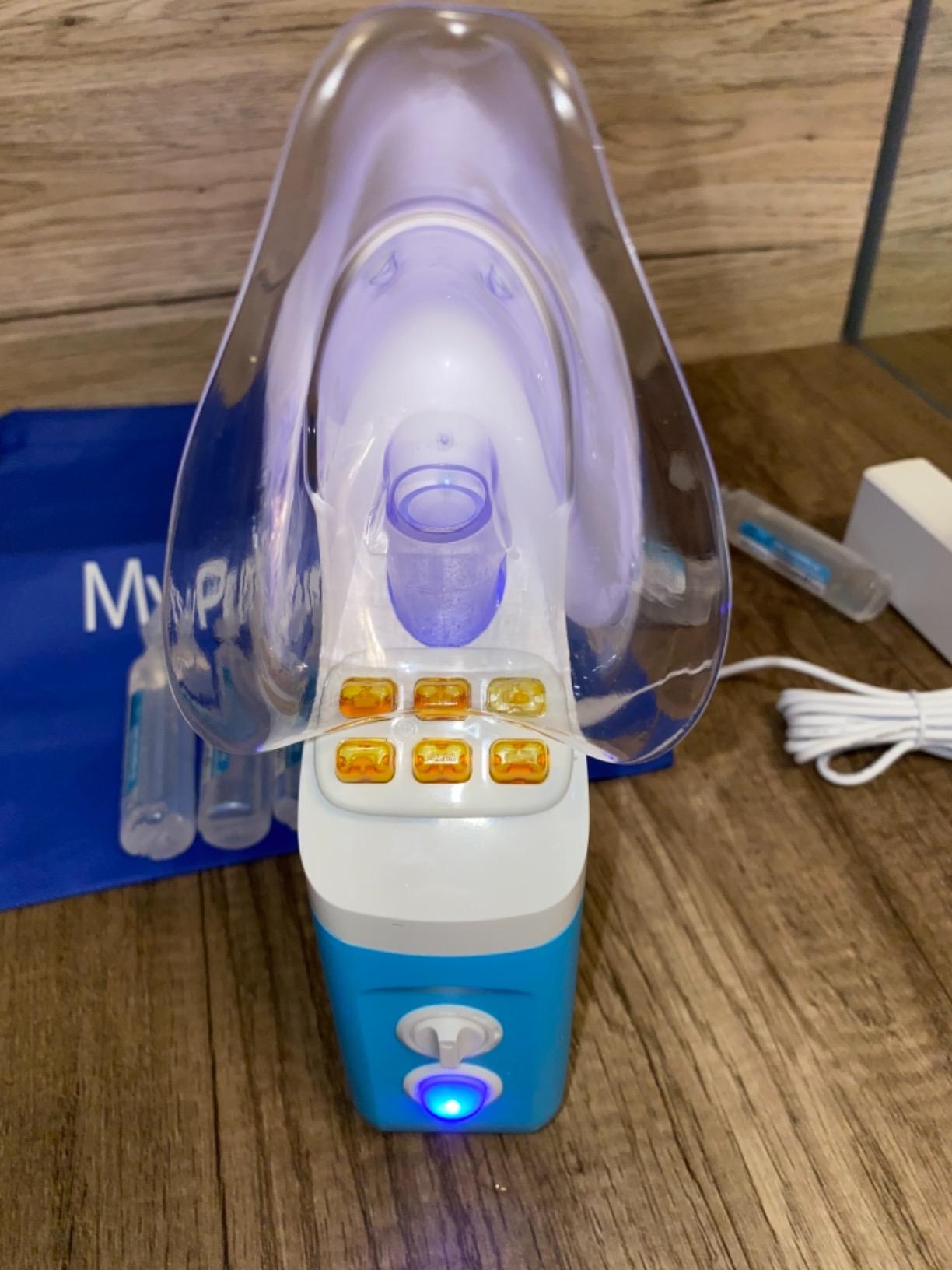 Mypurmist Free Cordless Steam & Sinus Inhaler Premium Kit | Premium cordless steam inhaler kit with extra water refills, handsfree strap, scent pads, travel bag, and charger. customer photo 1