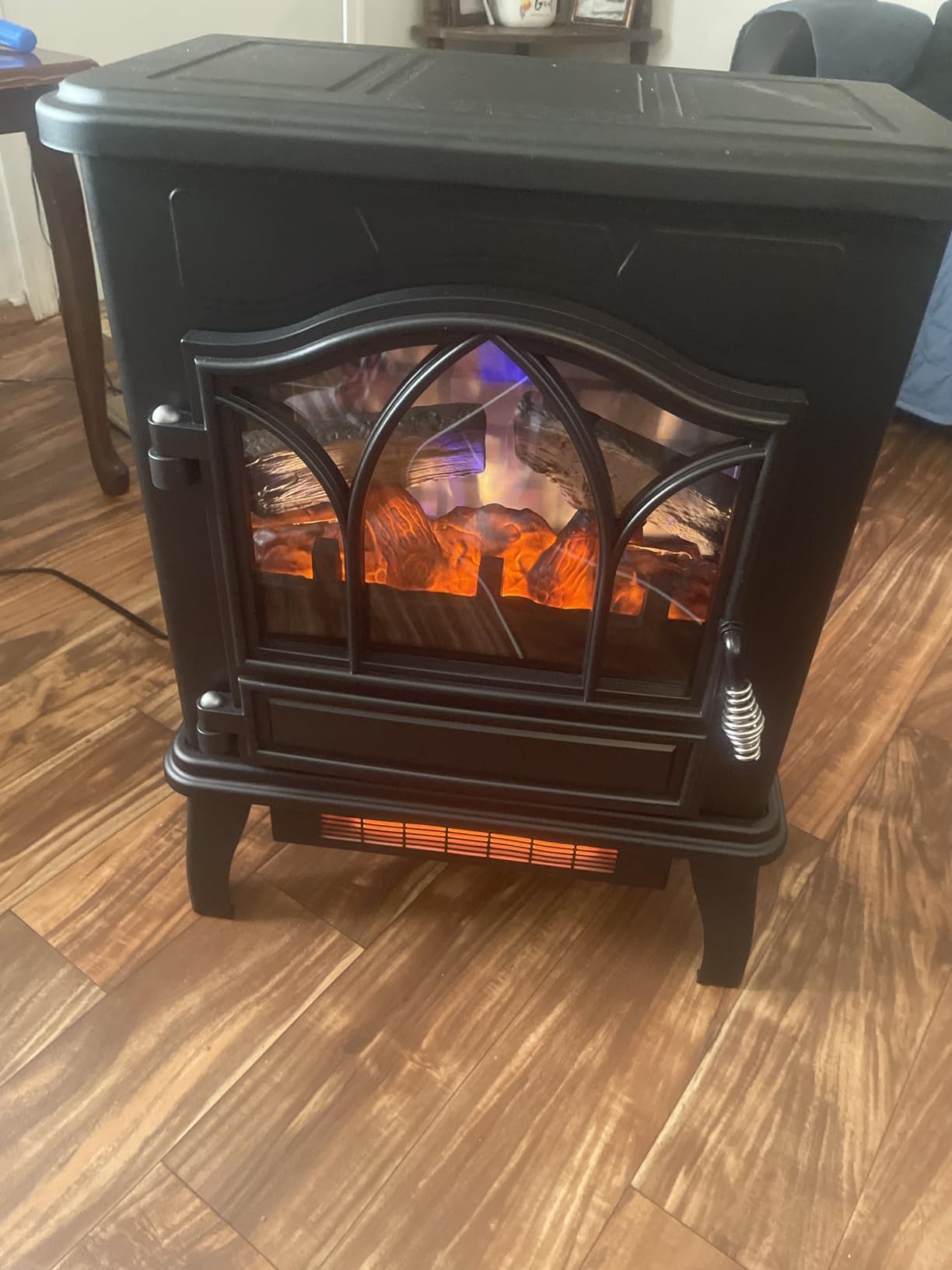 duraflame 3D Infrared Quartz Electric Fireplace Stove Heater, Black customer photo 1