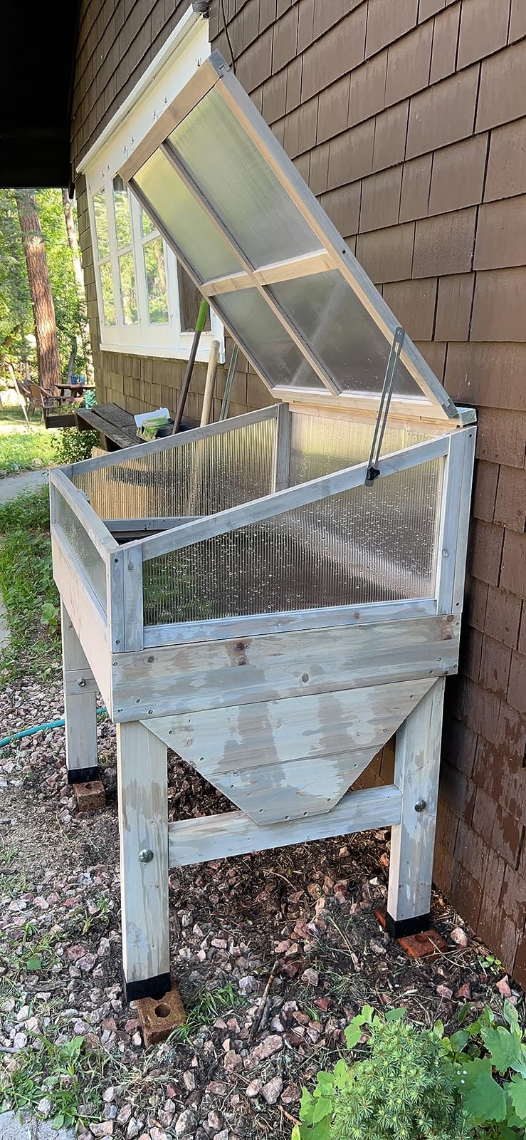 VegTrug Classic Cold Frame, Durable and Spacious Wooden Frame, Gray Wash, 1m customer photo 1