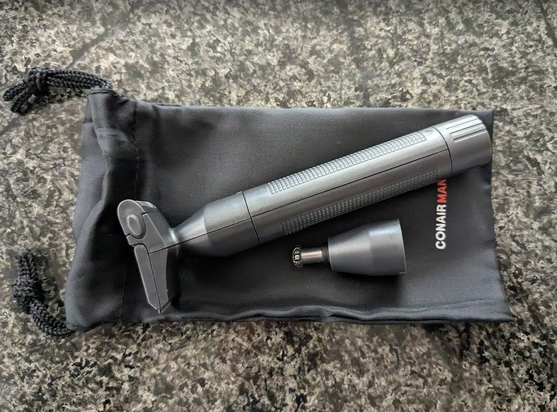 ConairMan Nose Hair Trimmer for Men, For Nose, Ear, and Eyebrows, Patent 360 Bevel Blade for No Pull, No Snag Trimming Experience, Cordless Trimmer 2 piece Set with Detail and Shaver Attachments customer photo 1