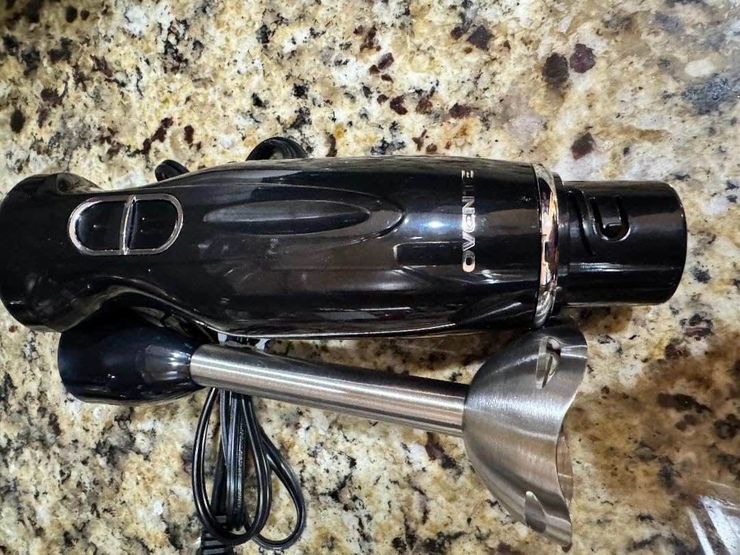 OVENTE Immersion Hand Blender, 300W Electric Handheld Stick Mixer with 2 Mixing Speeds and Stainless Steel Blades for Smoothies, Purees & Baby Food, Black HS560B customer photo 1
