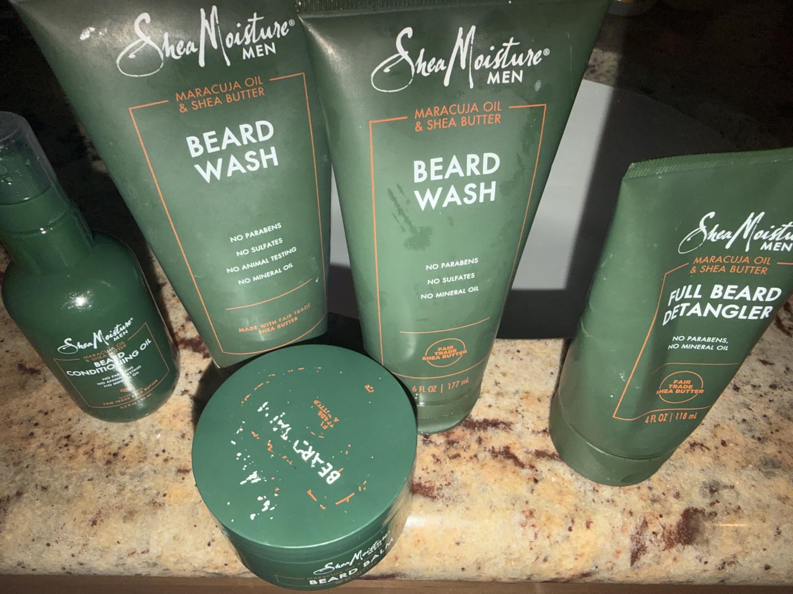 SheaMoisture Beard Kit (Wash, Oil, Detangler & Balm) | Beard Care Kit for Men, Subtle Cocoa Vanilla Scent customer photo 1