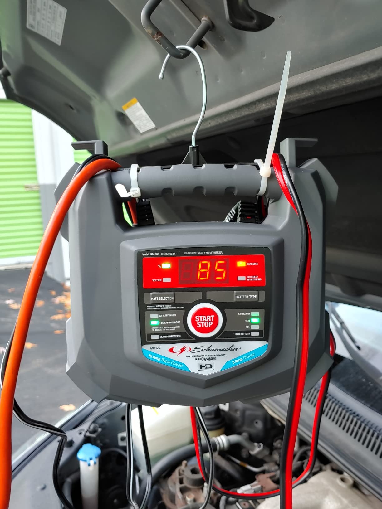 Schumacher Electric Car Battery Charger 12V/6V - Trickle Charger, Maintainer for Automobile & Marine Batteries (AGM/Gel/Deep Cycle) - SC1280 customer photo 2