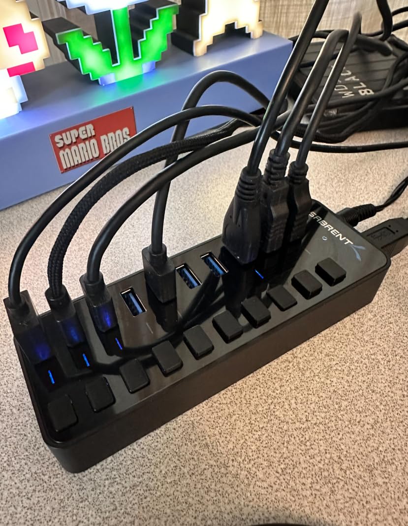 SABRENT 10-Port 60W Powered USB 3.0 Hub, Power Switches & LEDs (HB-BU10) customer photo 2