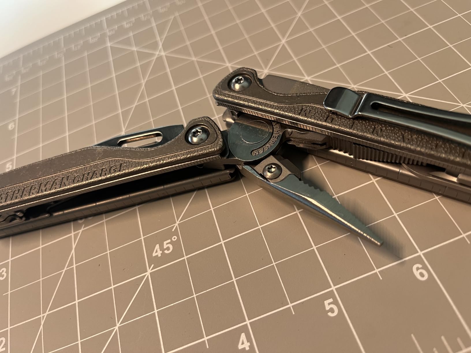 LEATHERMAN Charge Plus TTI 19-in-1 Multi-Tool, EDC and Auto, Stainless | Titanium Handles, S30V & 420HC Blades, Replaceable Wire & Hard-Wire Cutters, Outside-Accessible customer photo 2